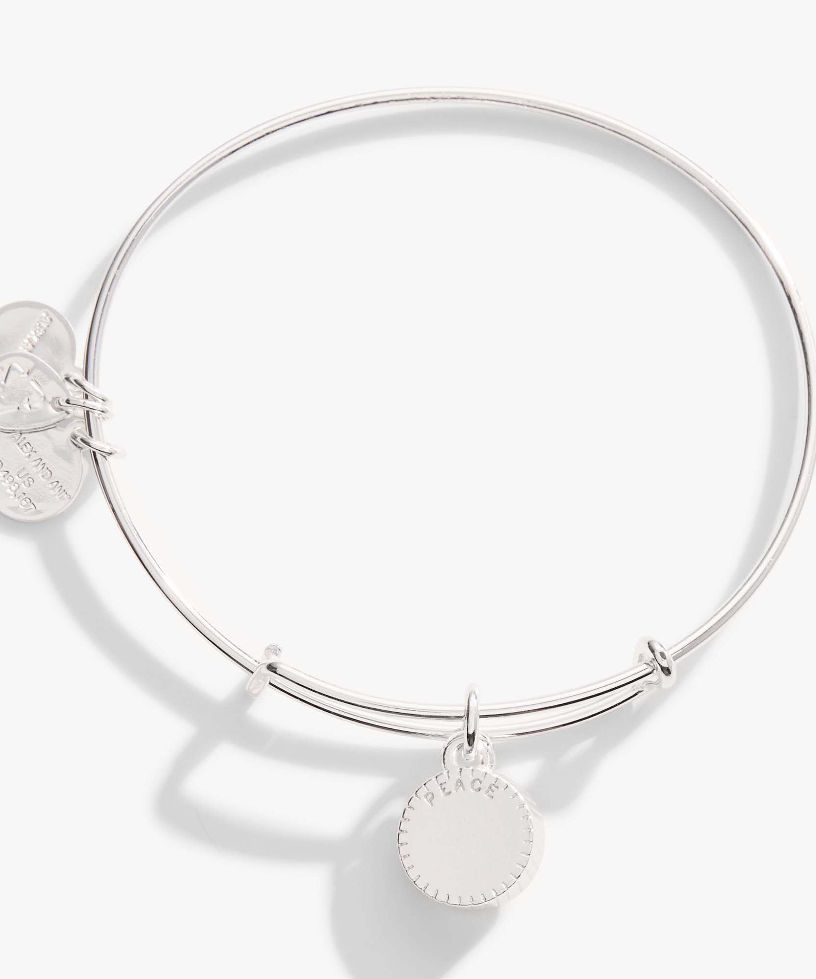 March Birthstone Charm Bangle, Aquamarine