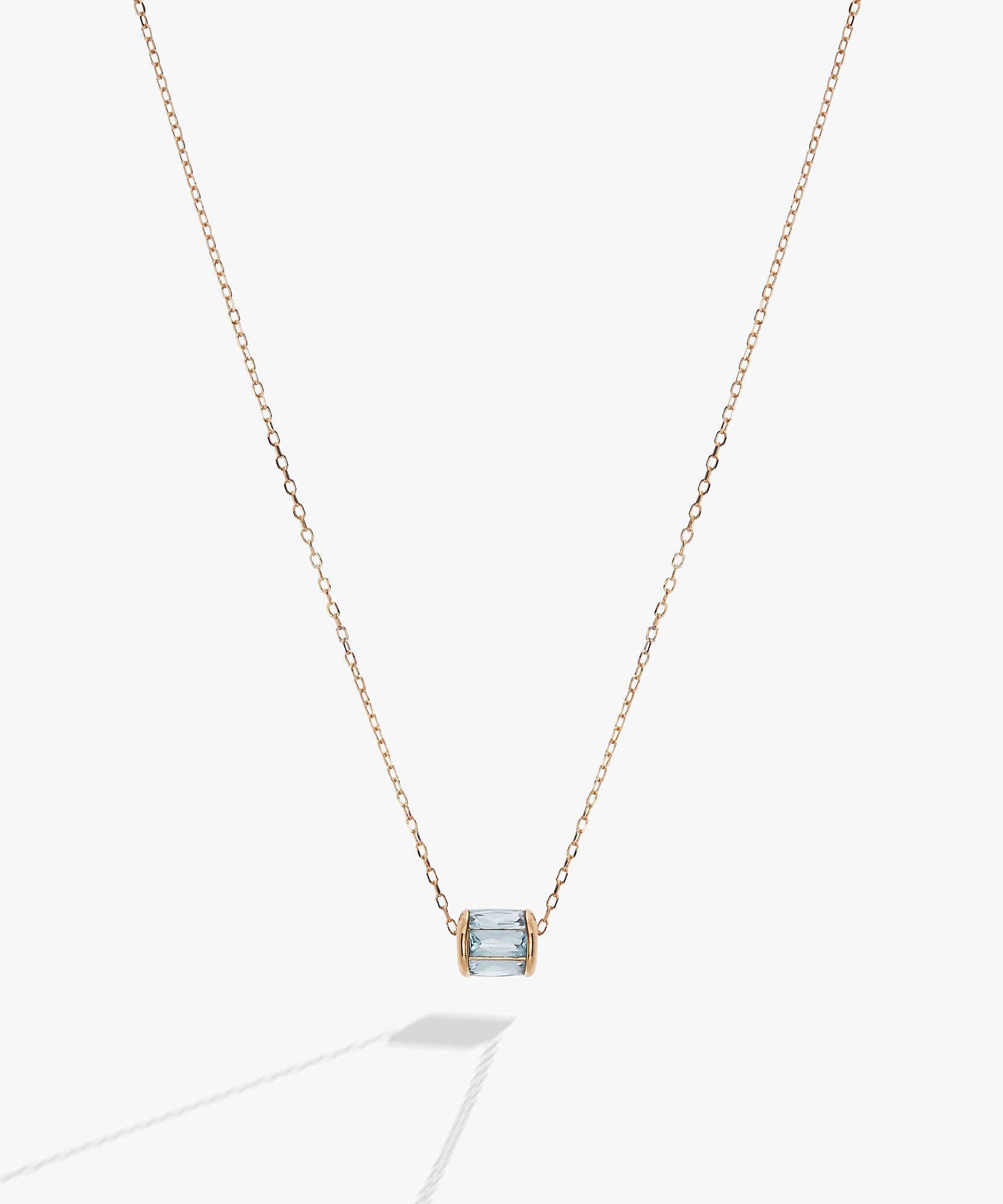 March Birthstone Precious Pendant Necklace