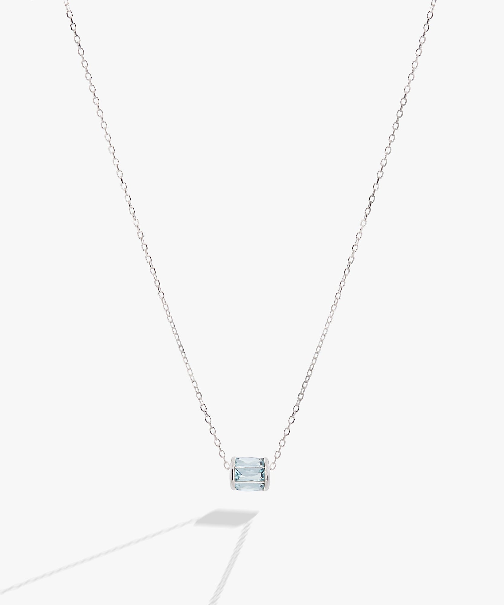March Birthstone Precious Pendant Necklace