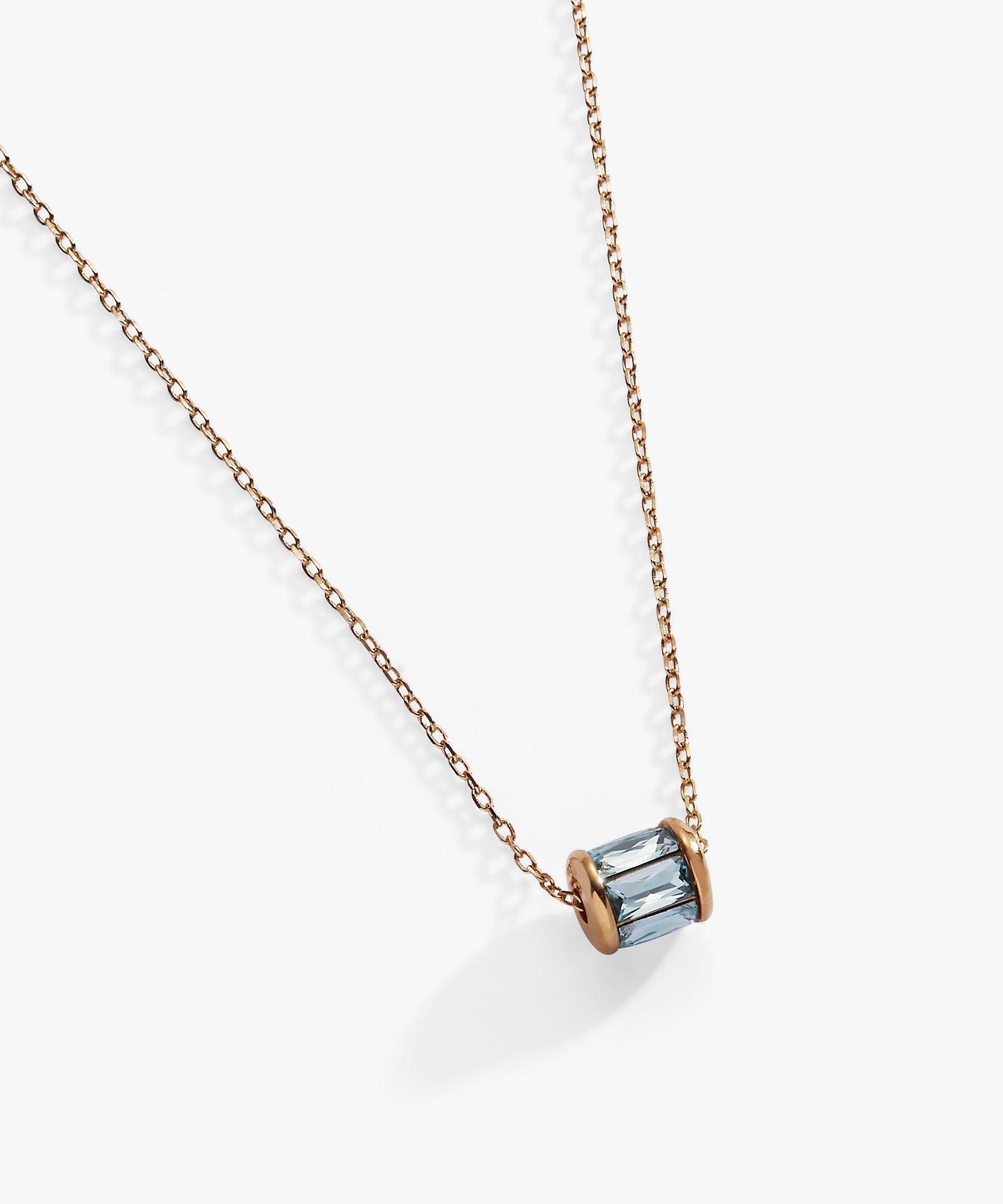 March Birthstone Precious Pendant Necklace
