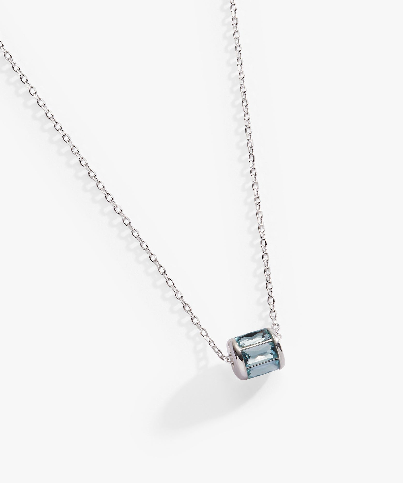 March Birthstone Precious Pendant Necklace