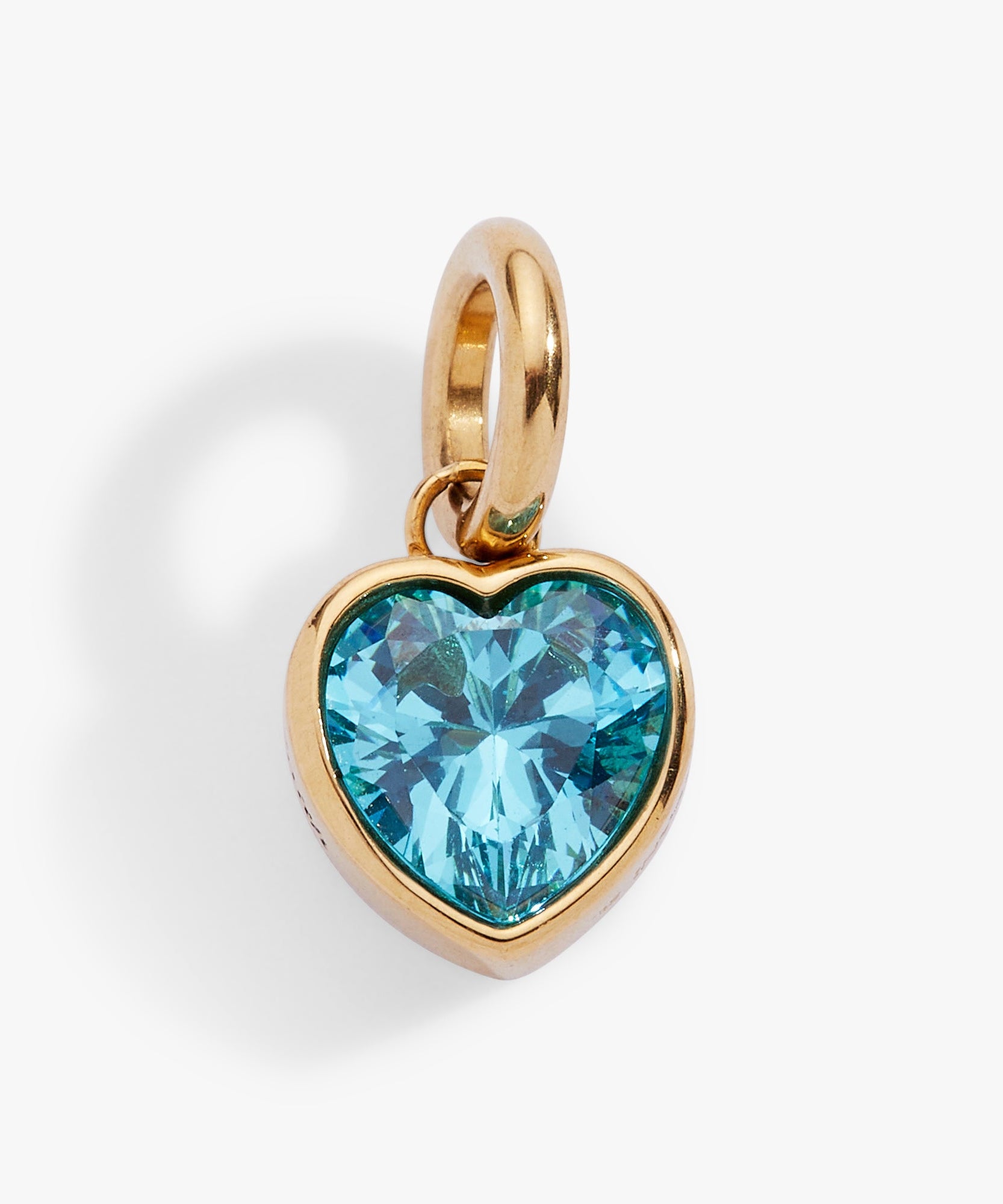 March 'Faith' Heart Birthstone Charm