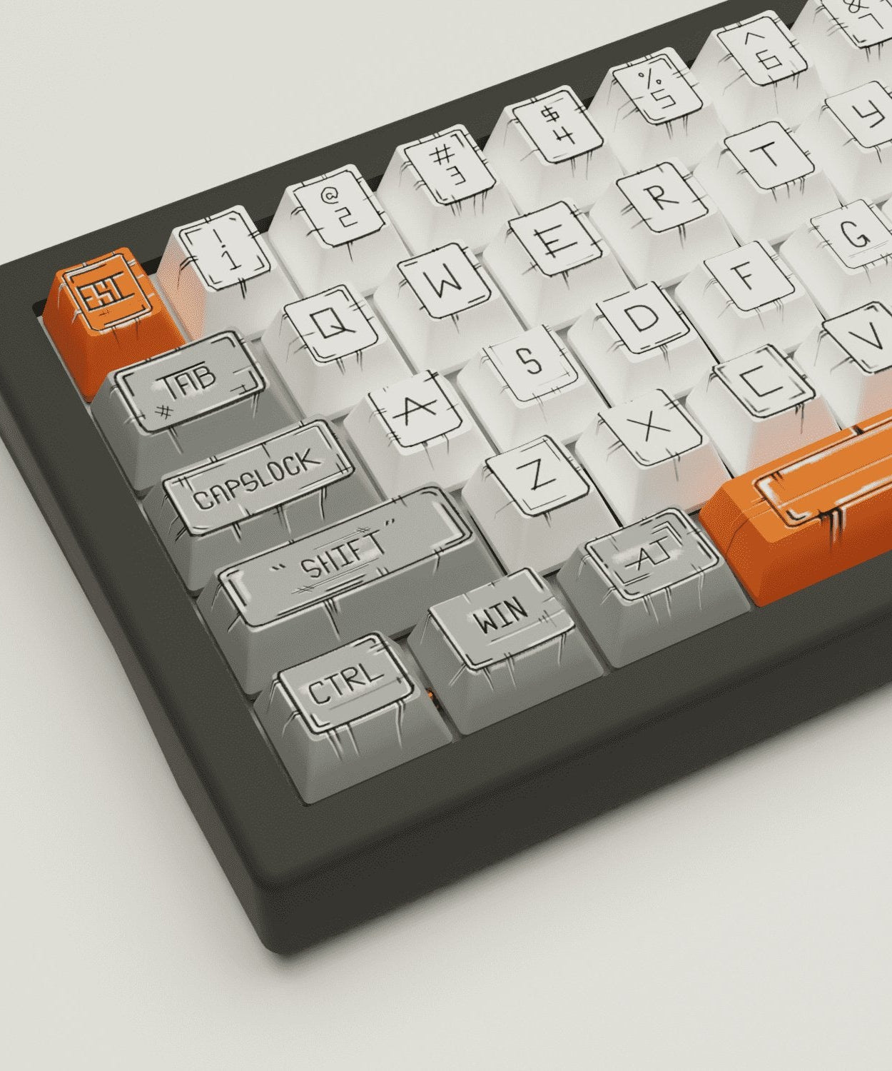 Marker Design Keycaps and Mechanical Keyboard