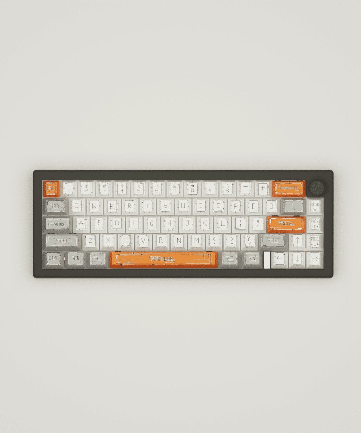 Marker Design Keycaps and Mechanical Keyboard