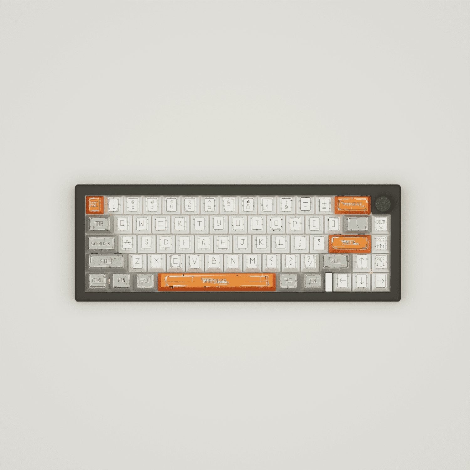 Marker Design Keycaps and Mechanical Keyboard