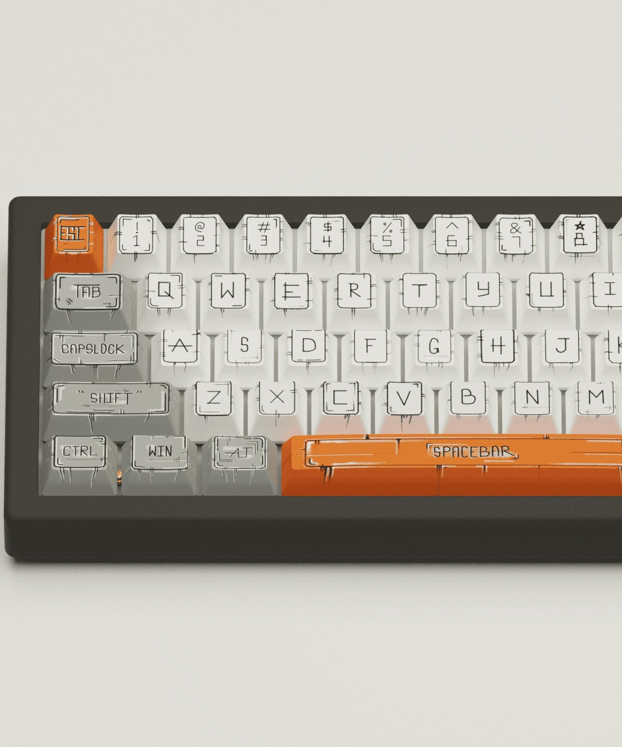 Marker Design Keycaps and Mechanical Keyboard