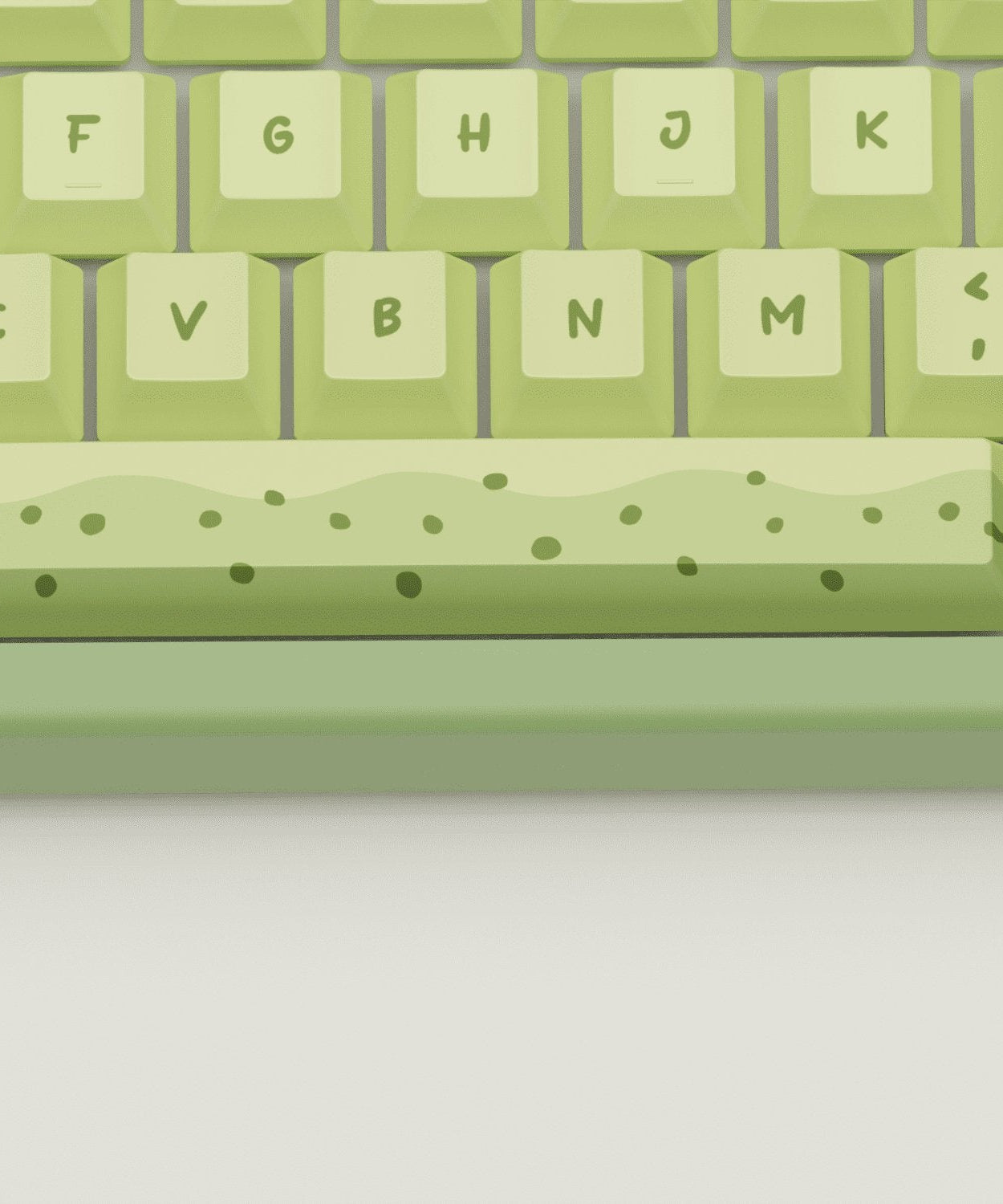 Matcha Boba Design Keycaps and Mechanical Keyboard
