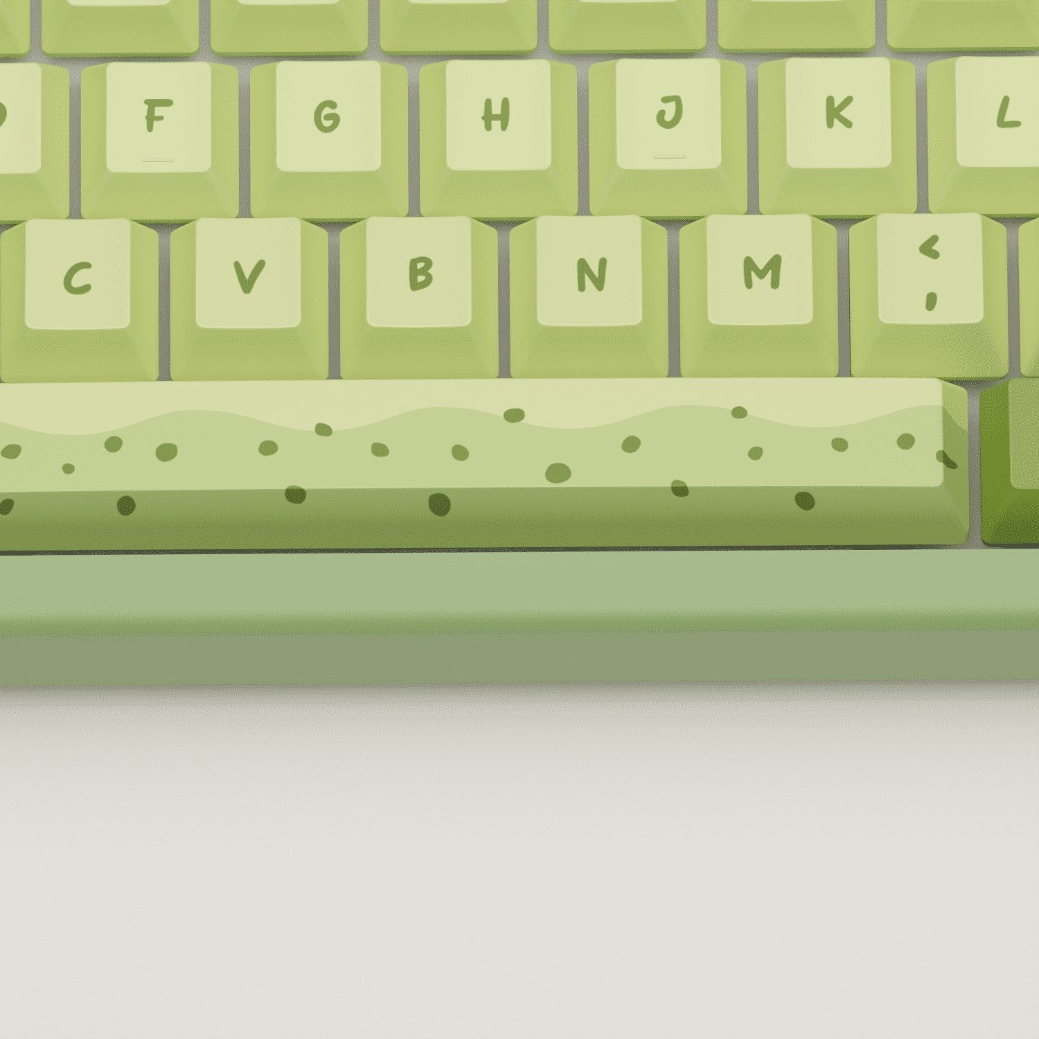 Matcha Boba Design Keycaps and Mechanical Keyboard