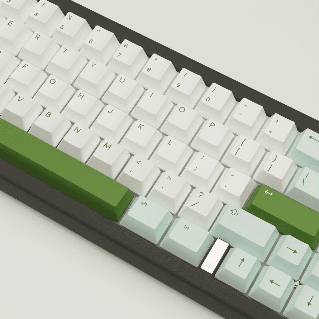 Matcha Design Keycaps and Mechanical Keyboard