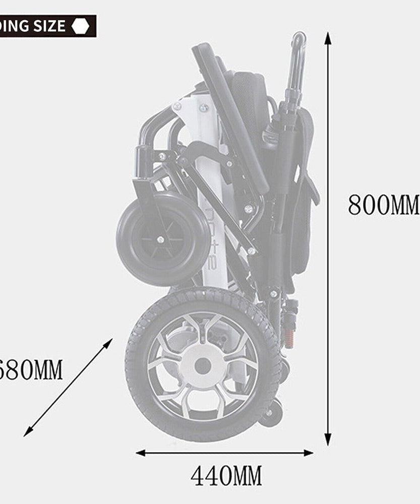 Mate Lightweight 250LBS Foldable Electric Dual Motor Power Motorized Mobility Wheelchair (SAK79245)