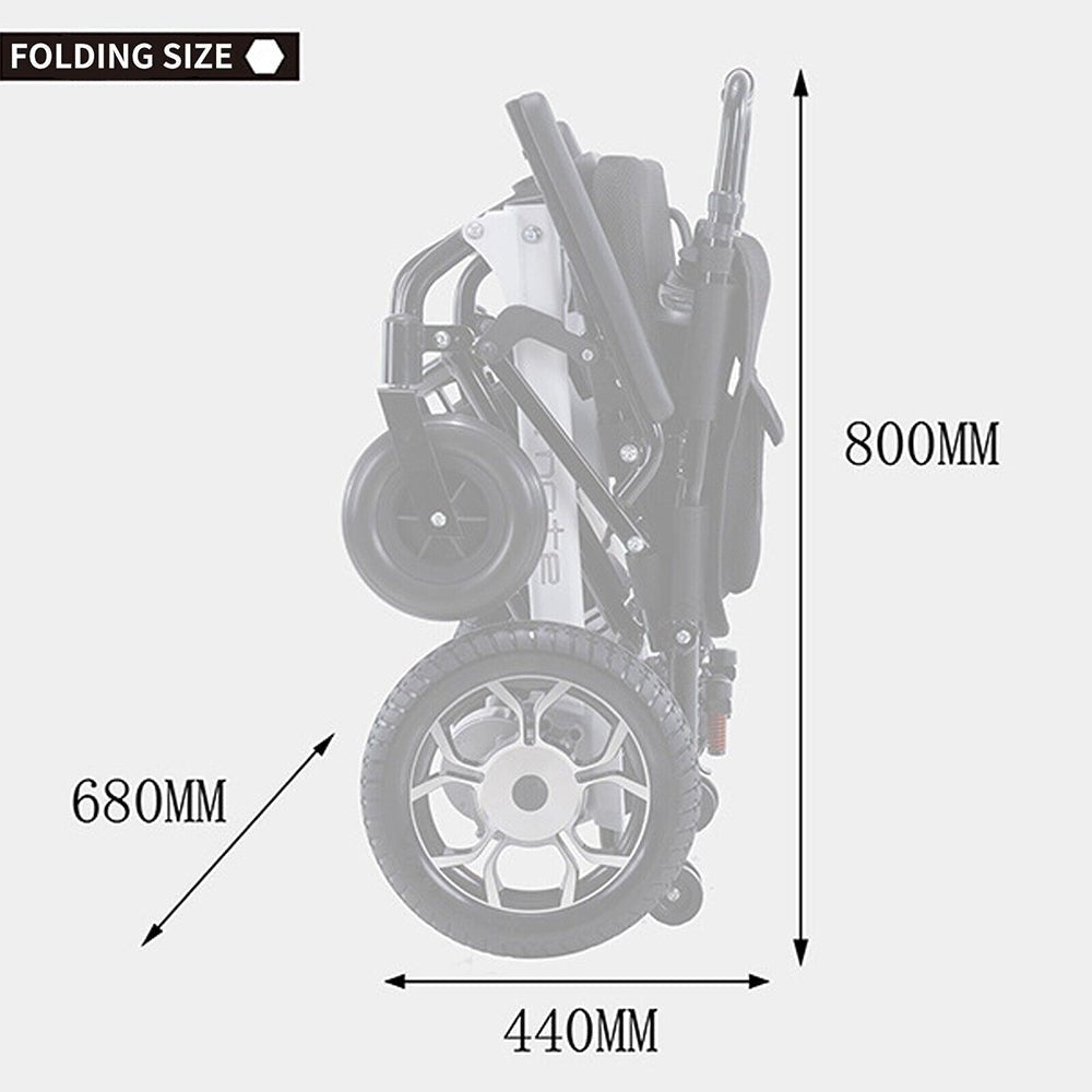 Mate Lightweight 250LBS Foldable Electric Dual Motor Power Motorized Mobility Wheelchair (SAK79245)