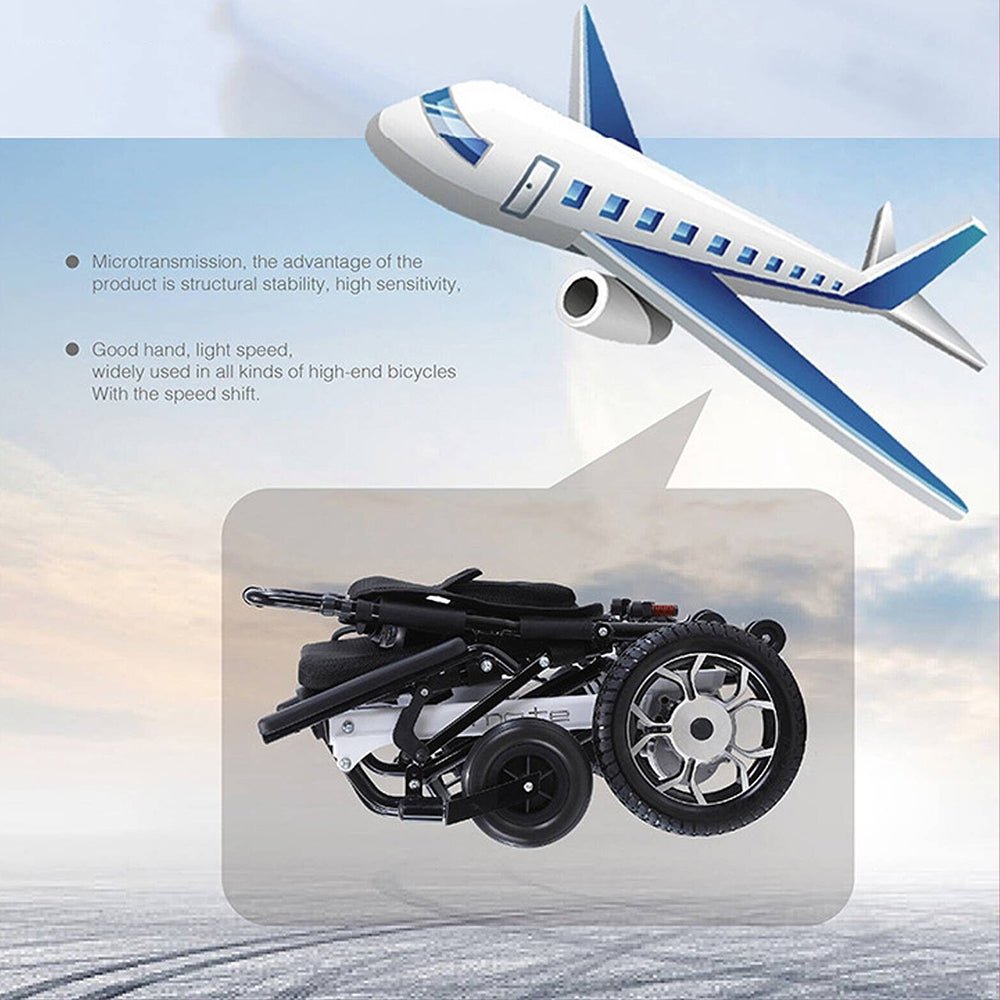 Mate Lightweight 250LBS Foldable Electric Dual Motor Power Motorized Mobility Wheelchair (SAK79245)