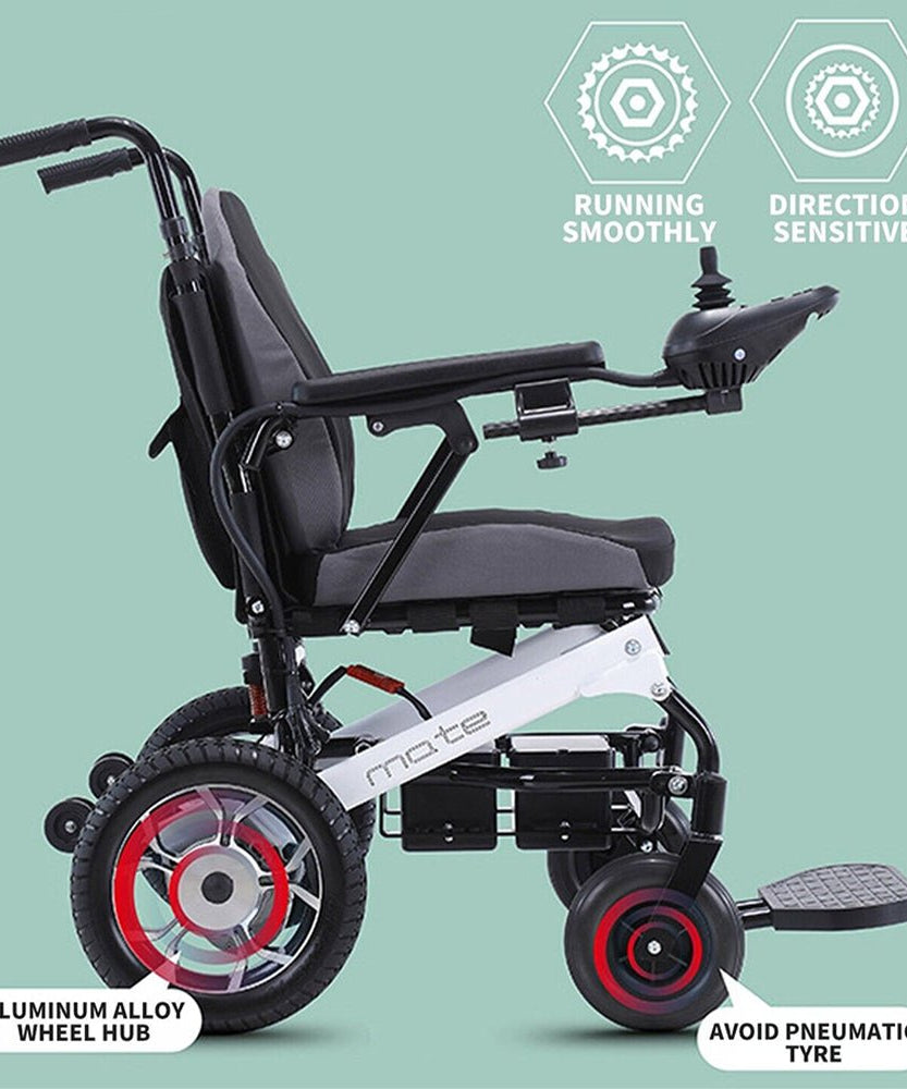 Mate Lightweight 250LBS Foldable Electric Dual Motor Power Motorized Mobility Wheelchair (SAK79245)
