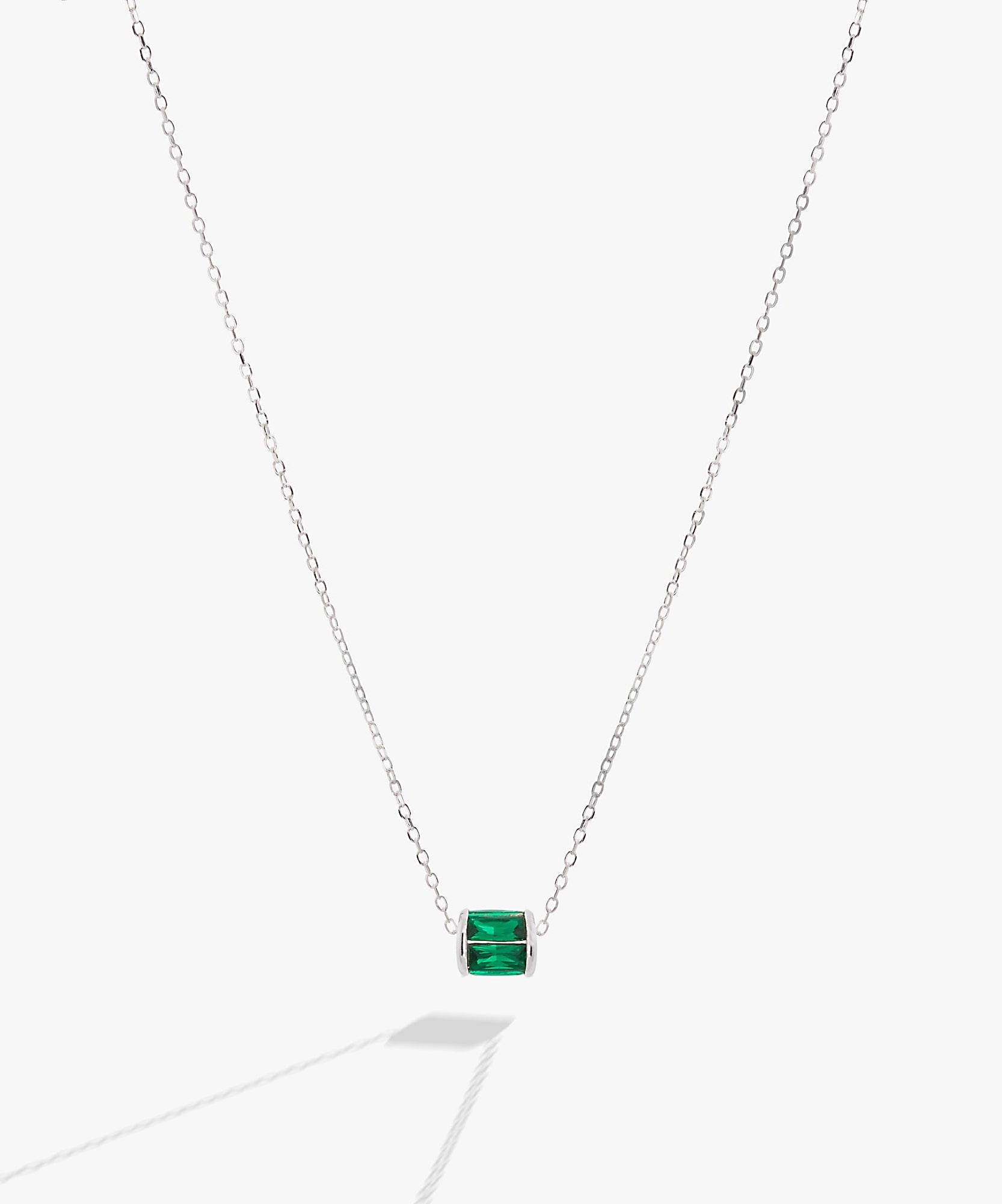 May Birthstone Precious Pendant Necklace