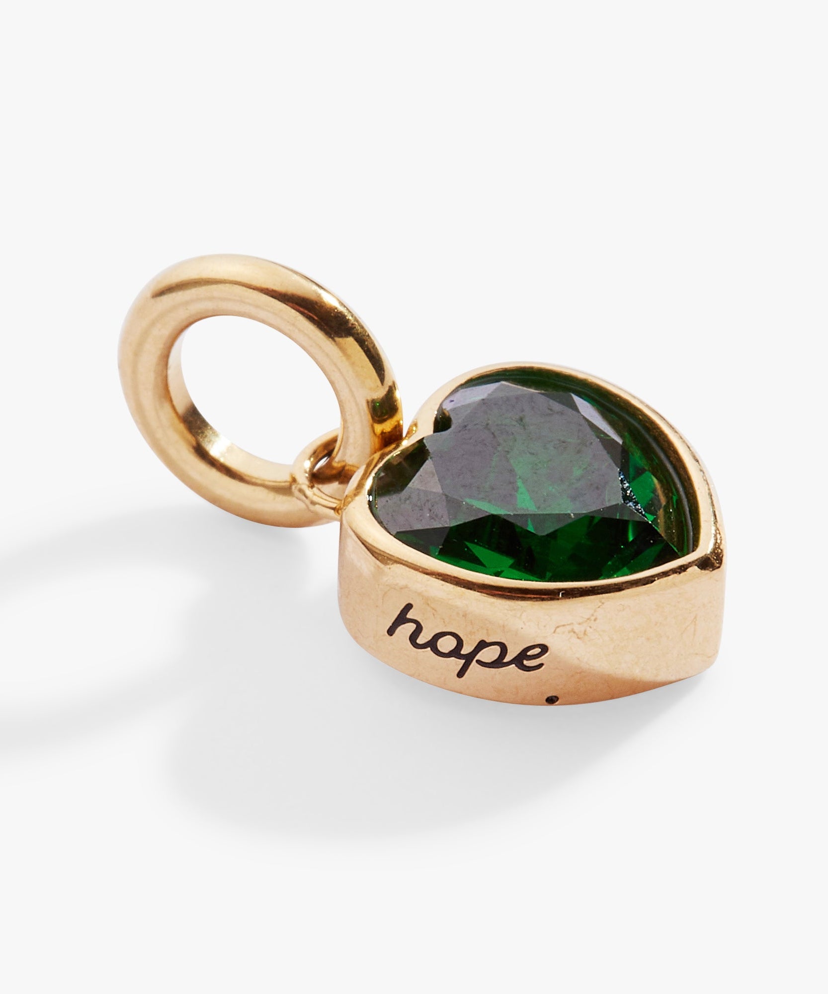 May 'Hope' Heart Birthstone Charm