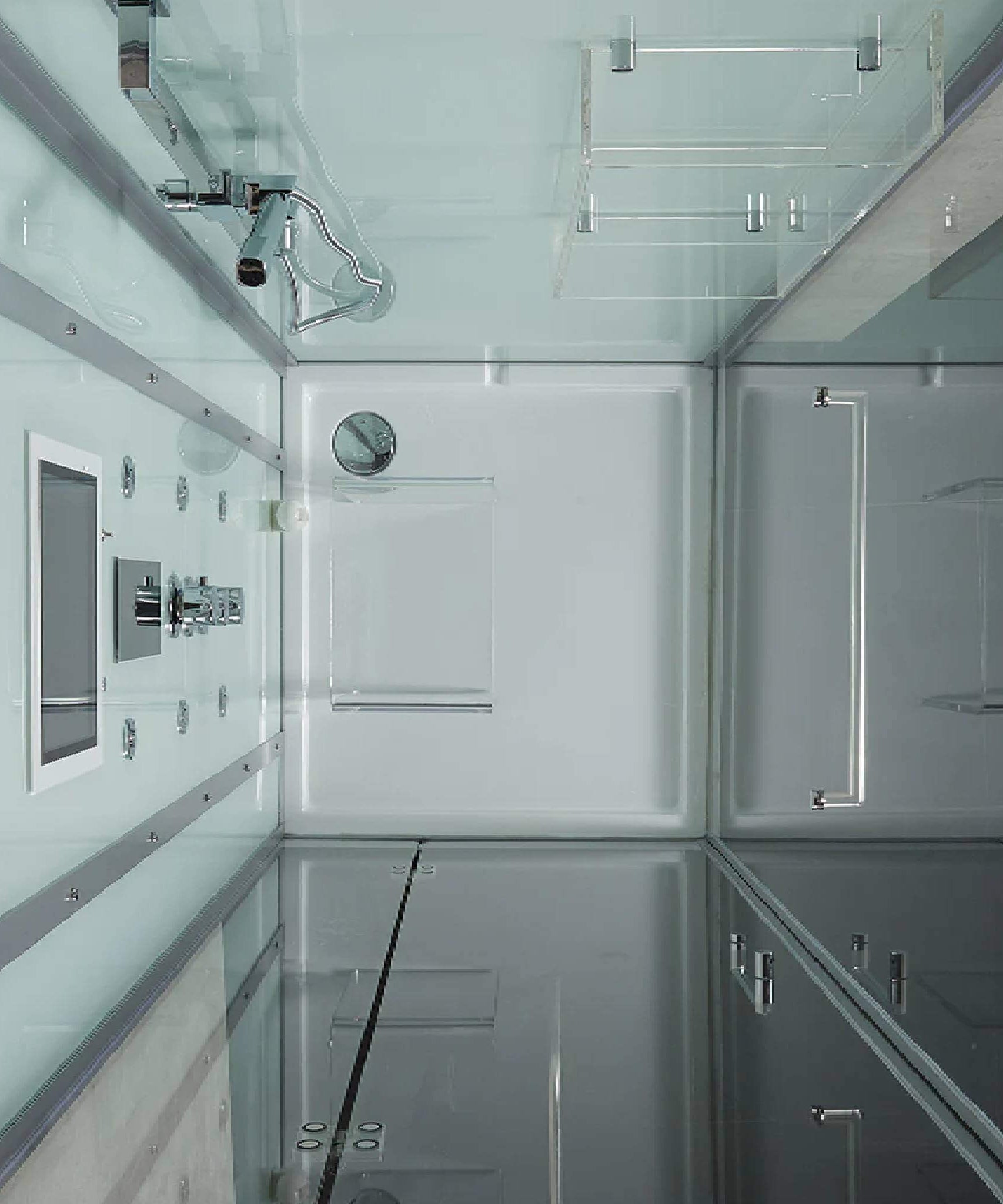 Maya Bath Platinum Arrezo Steam Shower With Rainfall Ceiling Shower (SAK75924)