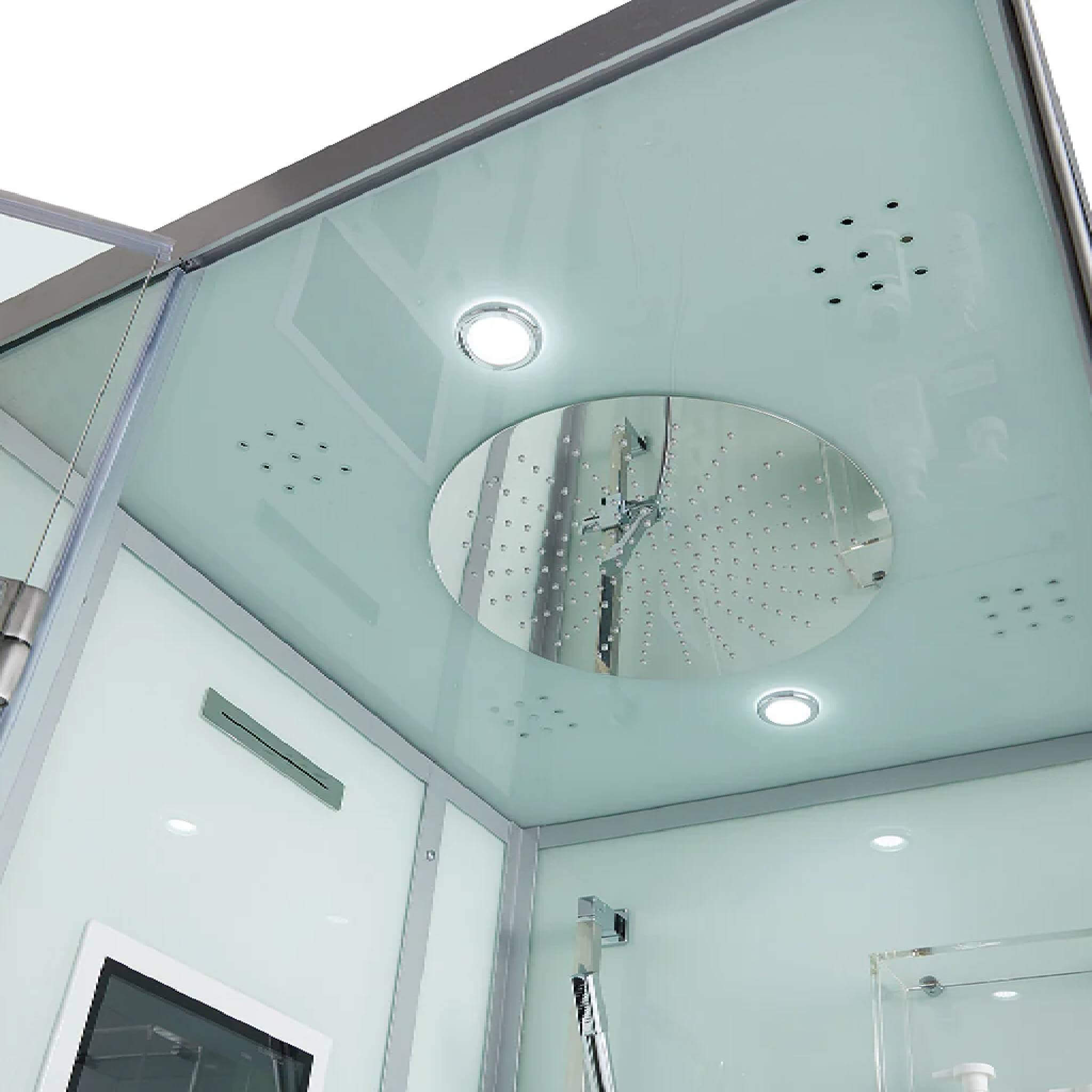 Maya Bath Platinum Arrezo Steam Shower With Rainfall Ceiling Shower (SAK75924)
