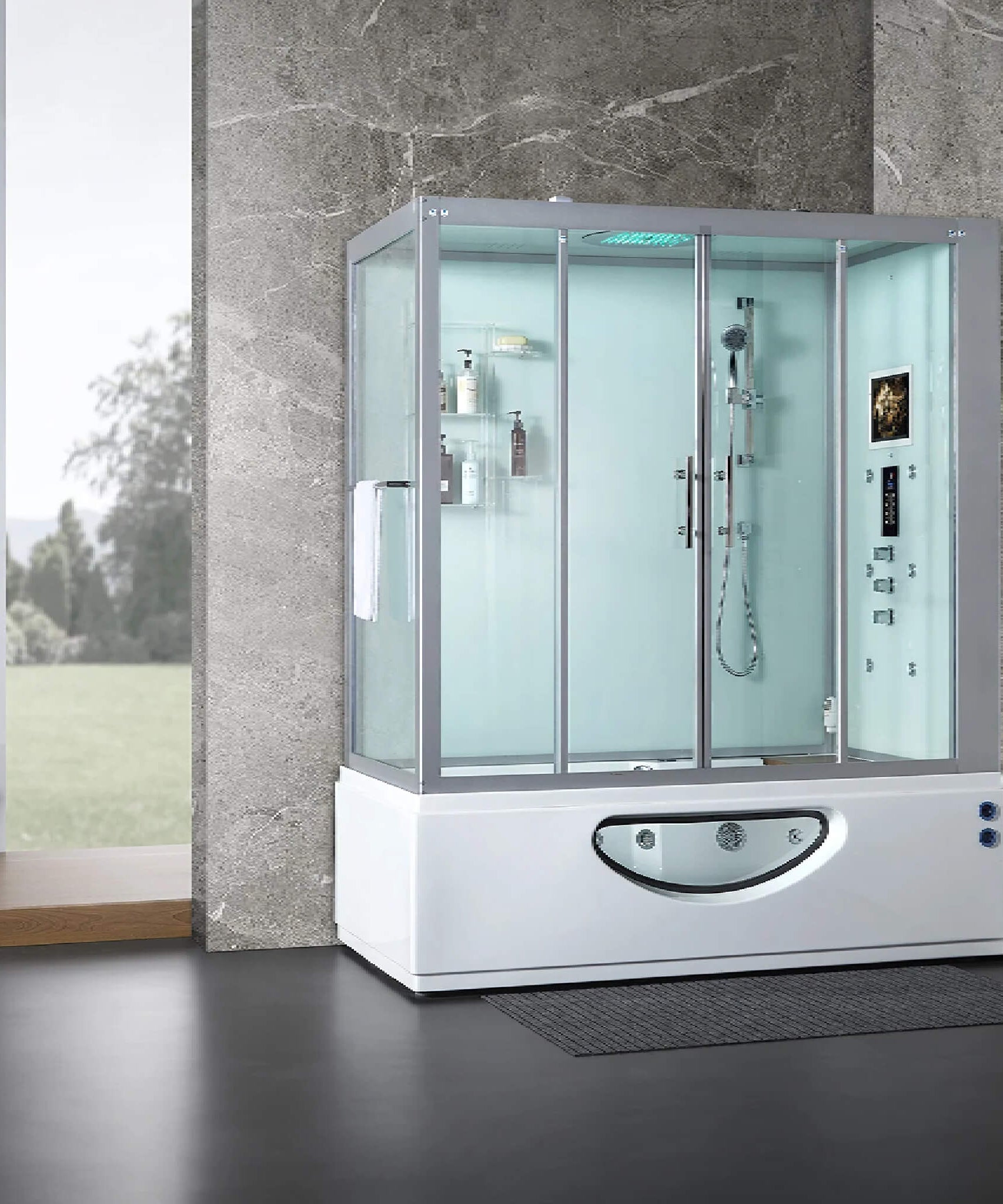 Maya Bath Platinum Catania Steam Shower With 6 Acupuncture Jets (SAK42985)