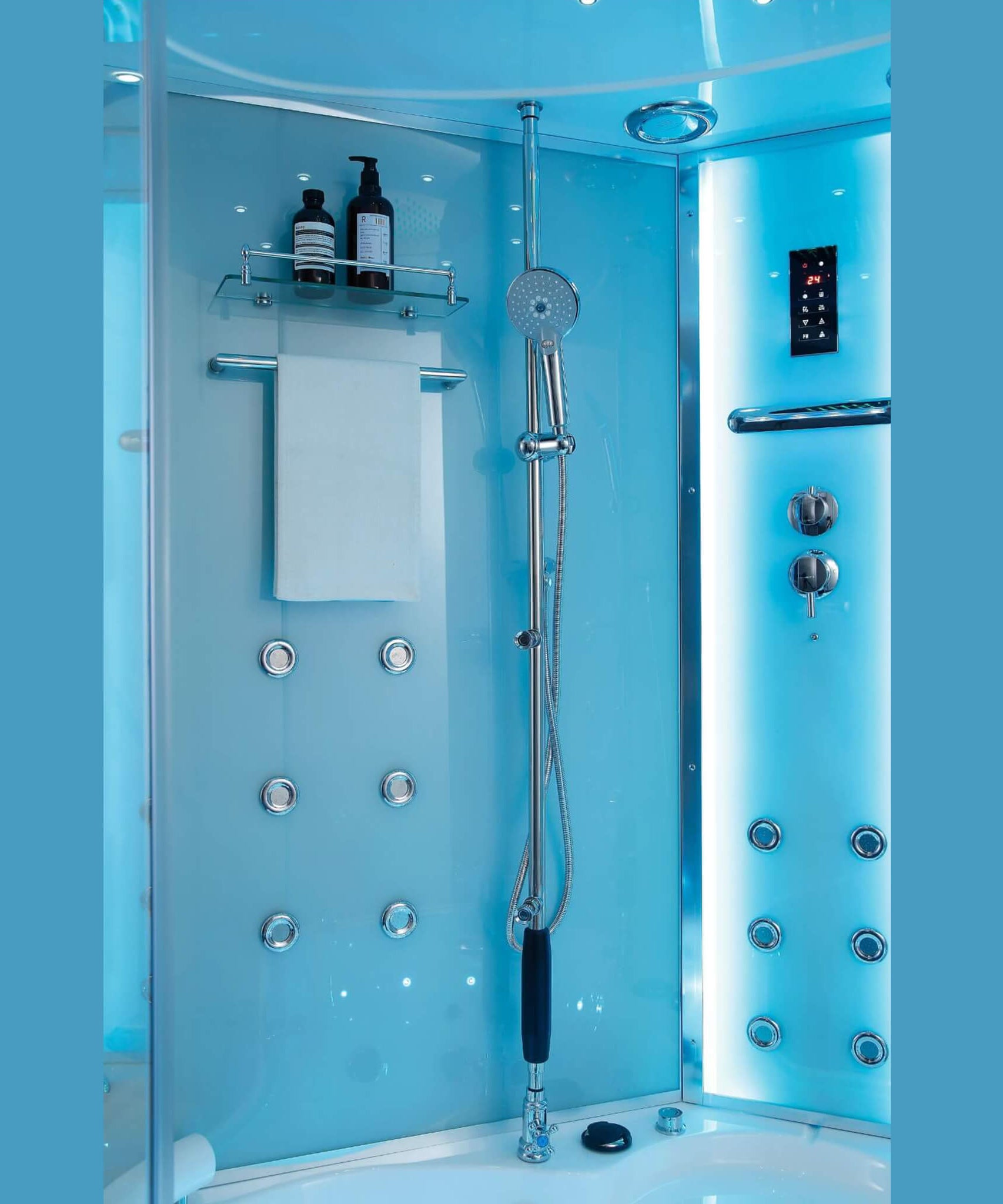 Maya Bath Platinum Comfort Steam Shower With Whirlpool Bathtub [2025 Edition] (SAK93561)
