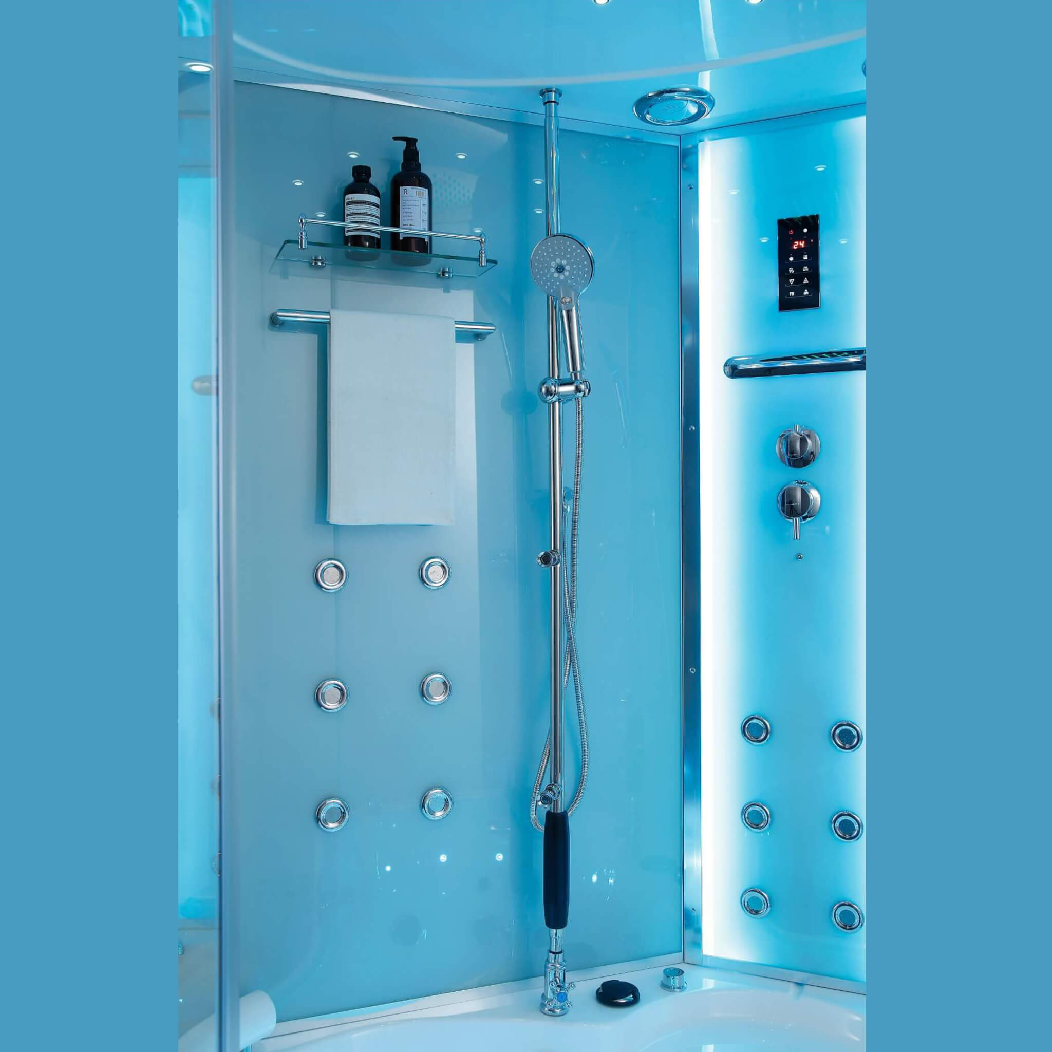 Maya Bath Platinum Comfort Steam Shower With Whirlpool Bathtub [2025 Edition] (SAK93561)