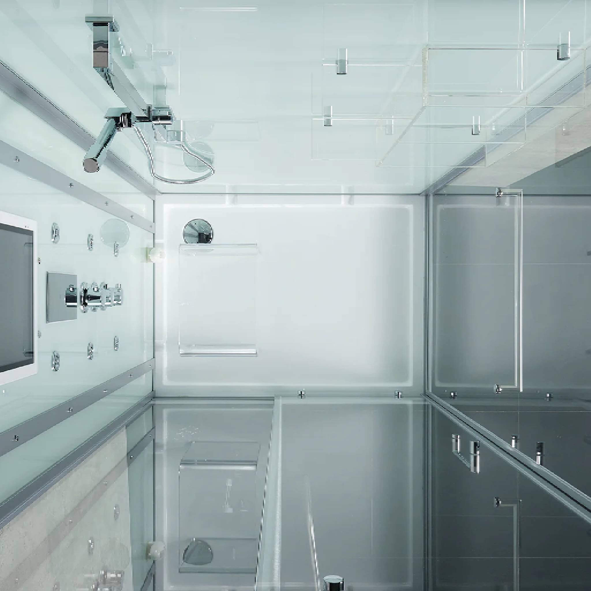 Maya Bath Platinum Lucca Steam Shower With LCD Touchscreen Controls (SAK27483)