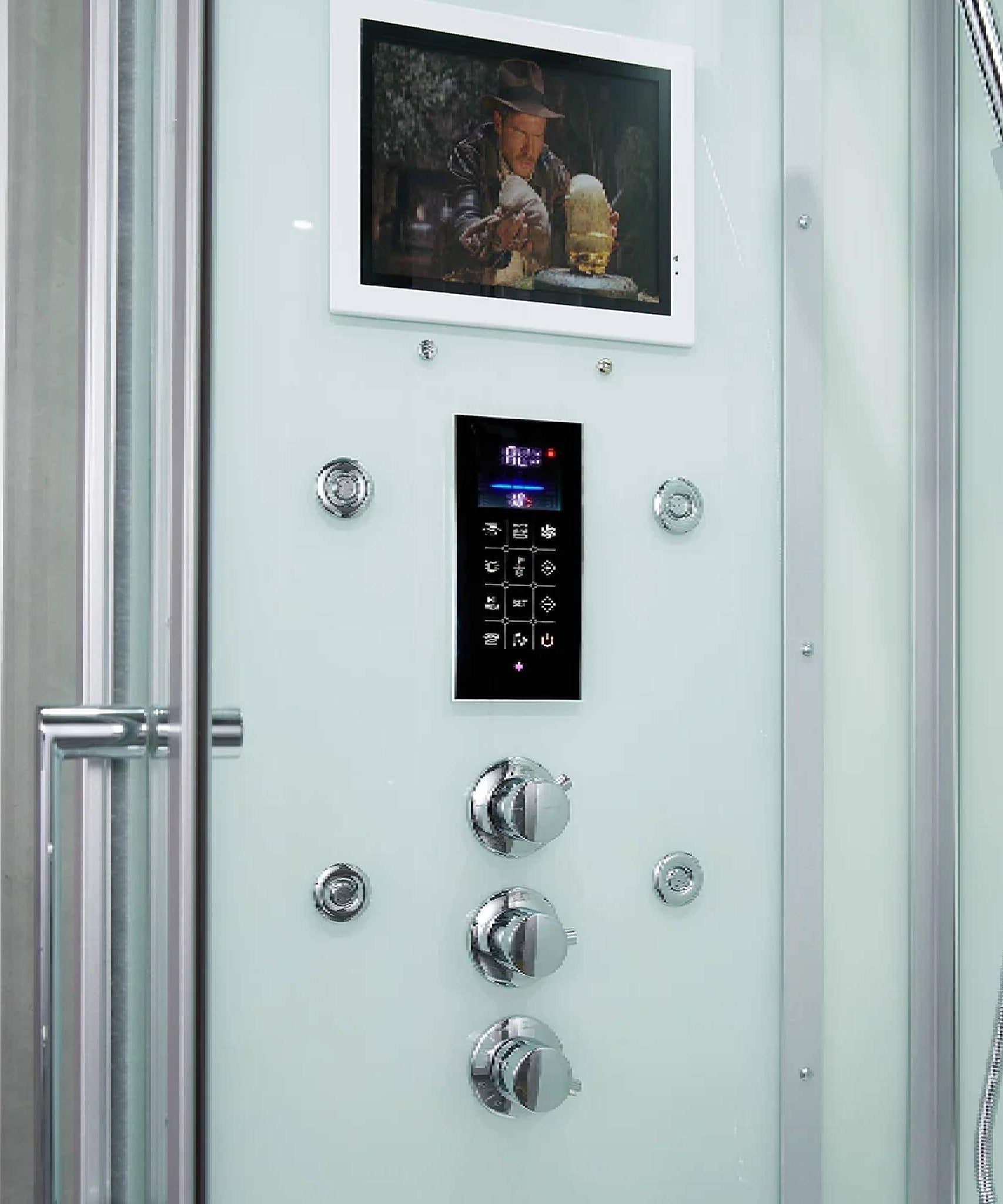 Maya Bath Platinum Lucca Steam Shower With LCD Touchscreen Controls (SAK27483)