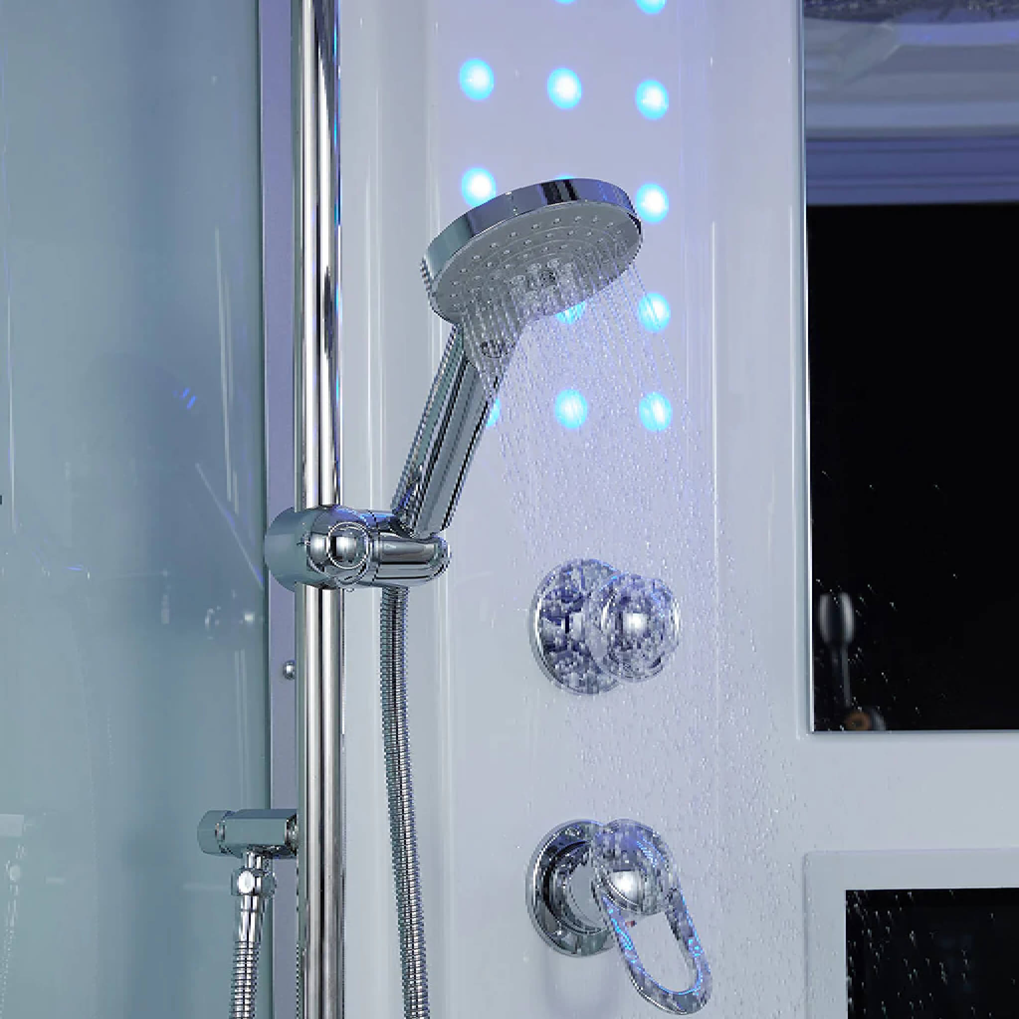 Maya Bath Platinum Superior Dampfdusche mit Fußmassagegerät (SAK57392)