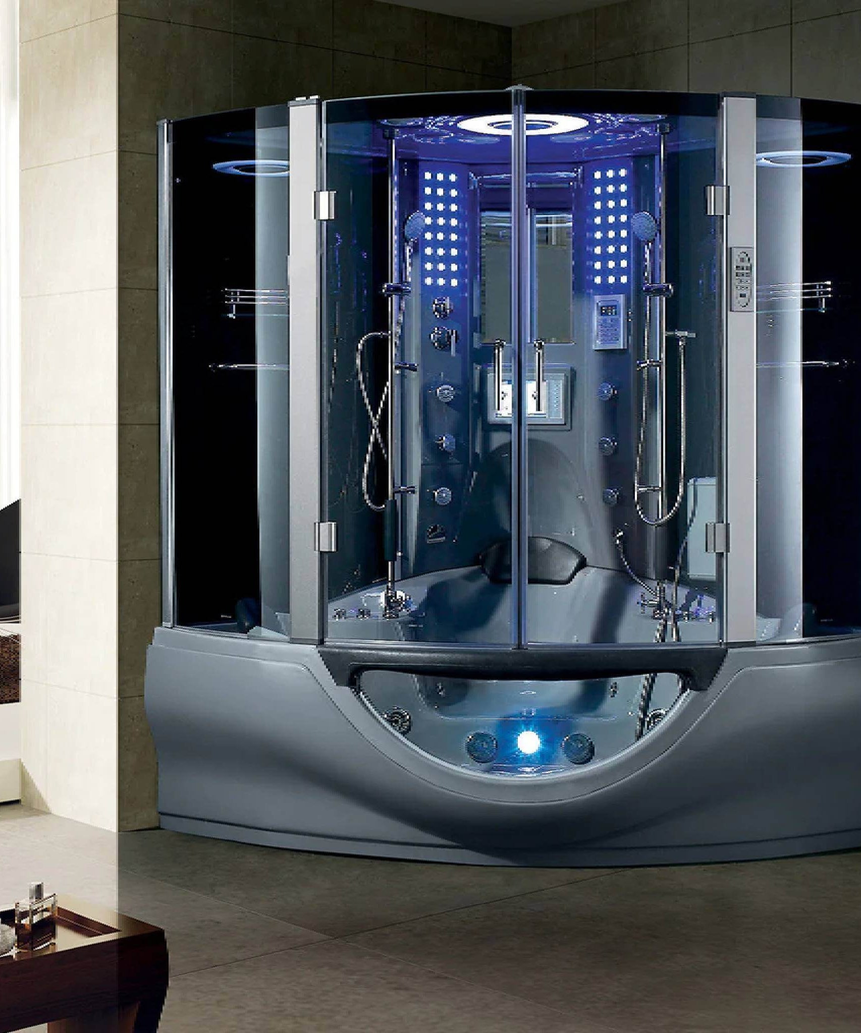 Maya Bath Valencia Steam Shower Massage Bathtub With LCD TV (SAK20479)