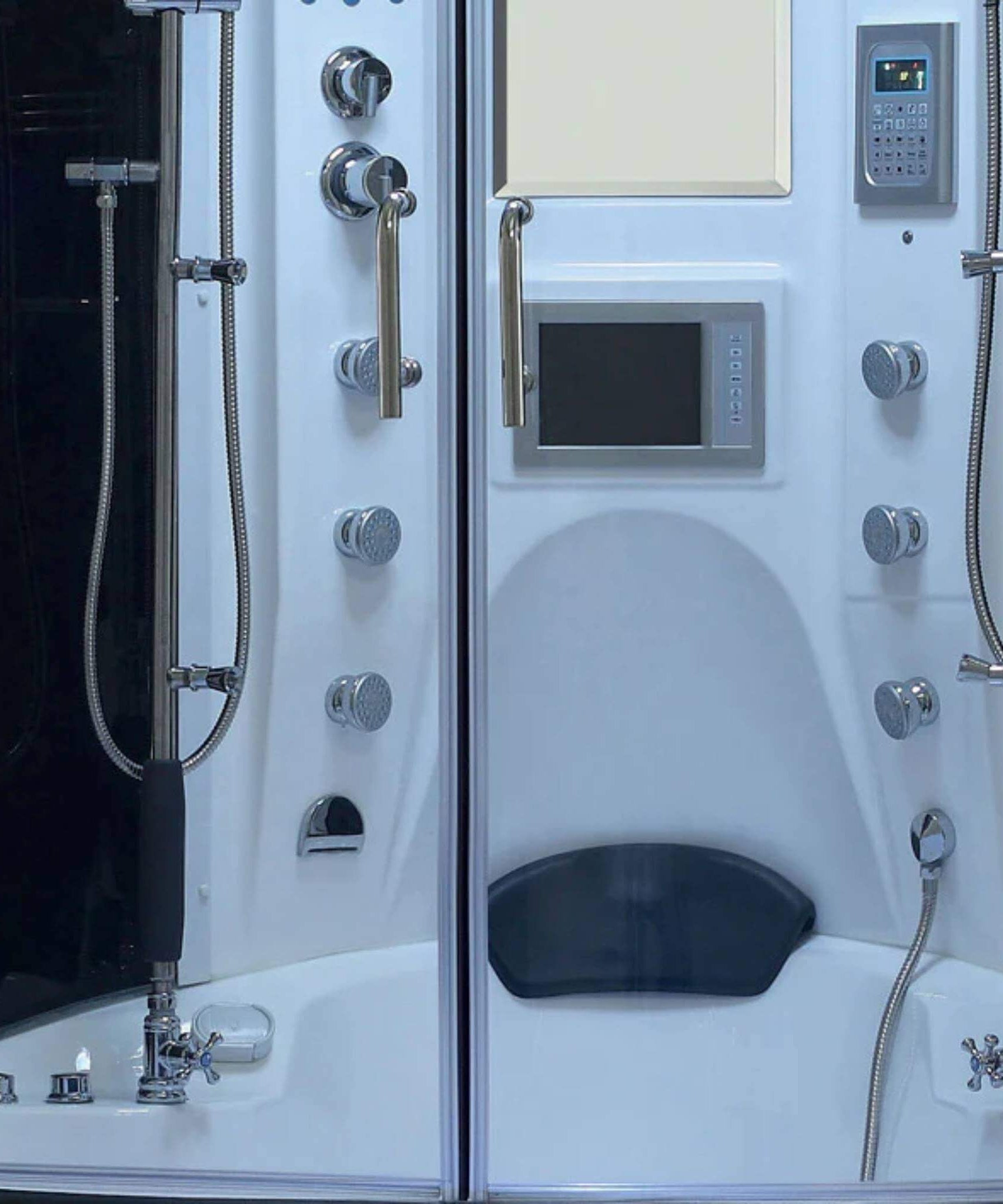 Maya Bath Valencia Steam Shower Massage Bathtub With LCD TV (SAK20479)