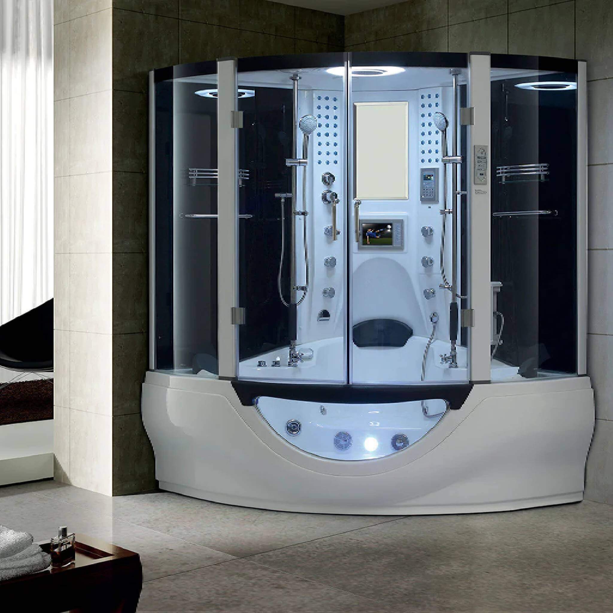 Maya Bath Valencia Steam Shower Massage Bathtub With LCD TV (SAK20479)