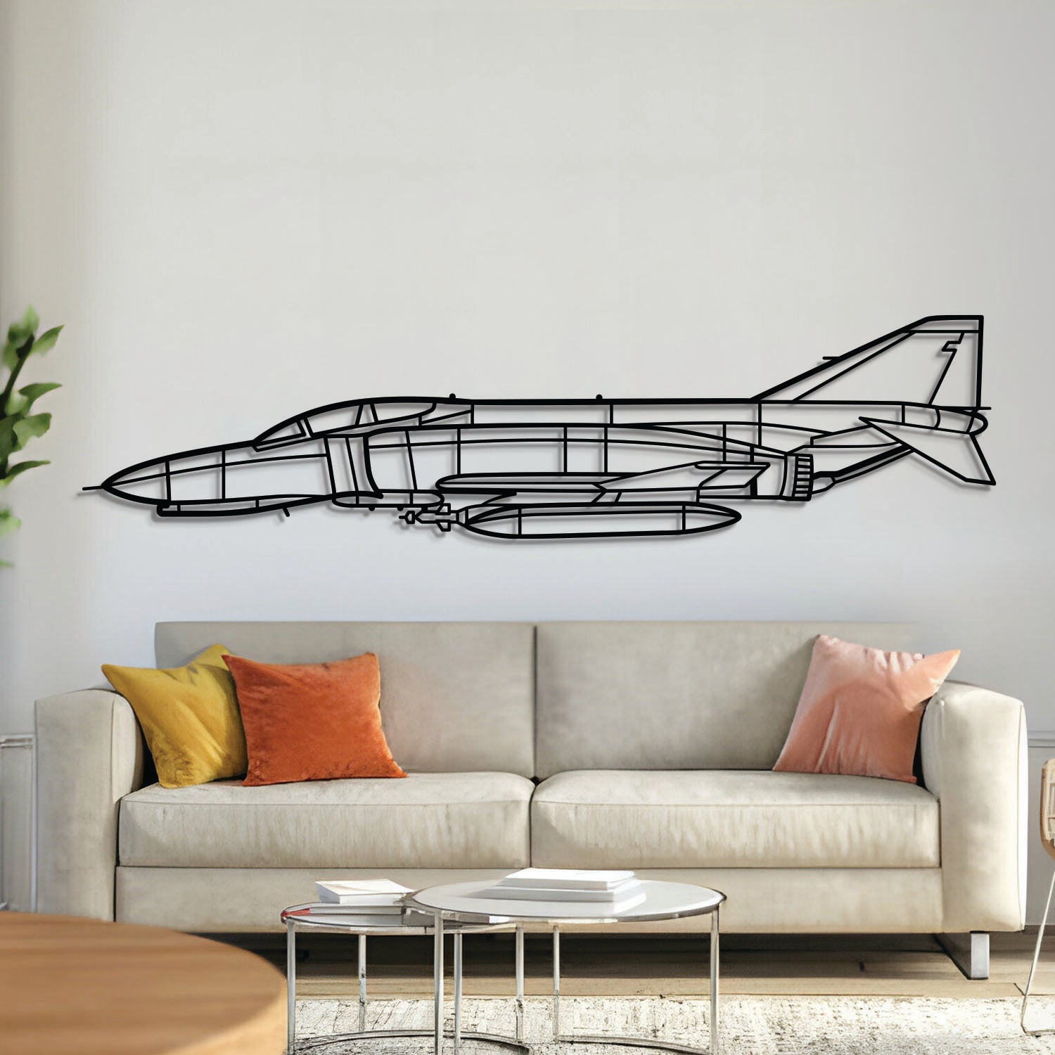 F-4E Phantom Metall-Flugzeug Wandkunst - NCP0070