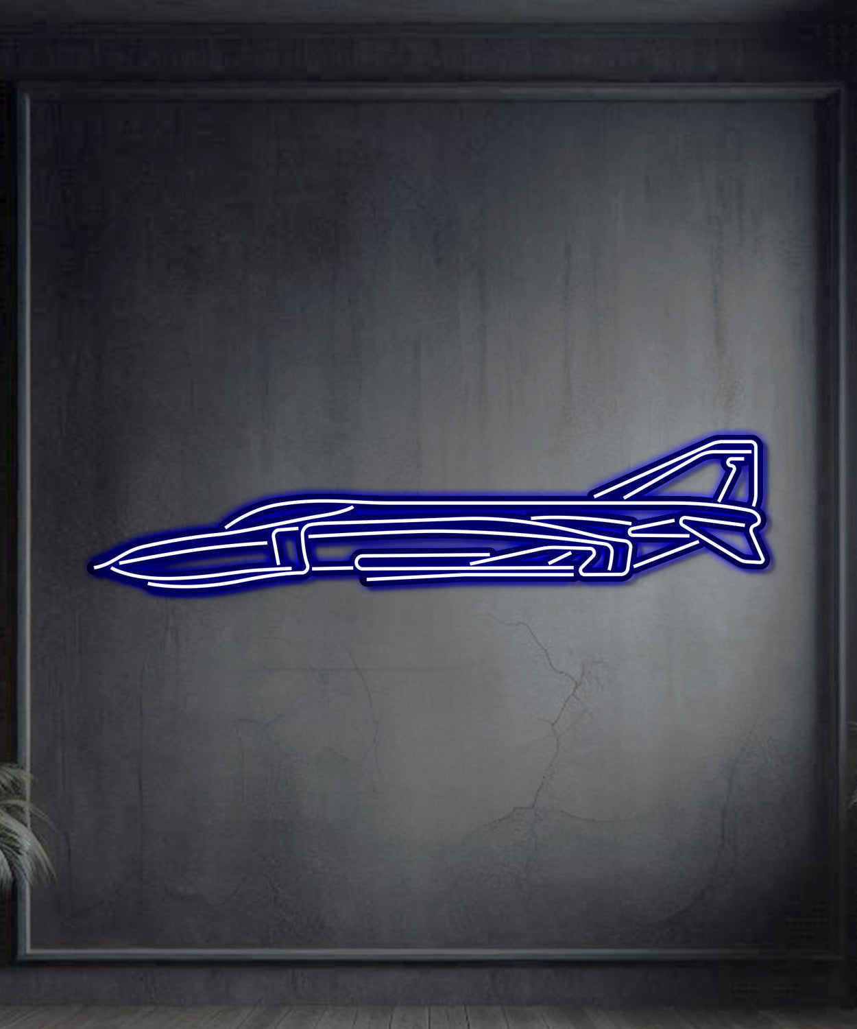 F-4C Phantom Metall-Neon-Flugzeug Wandkunst - NCN0033
