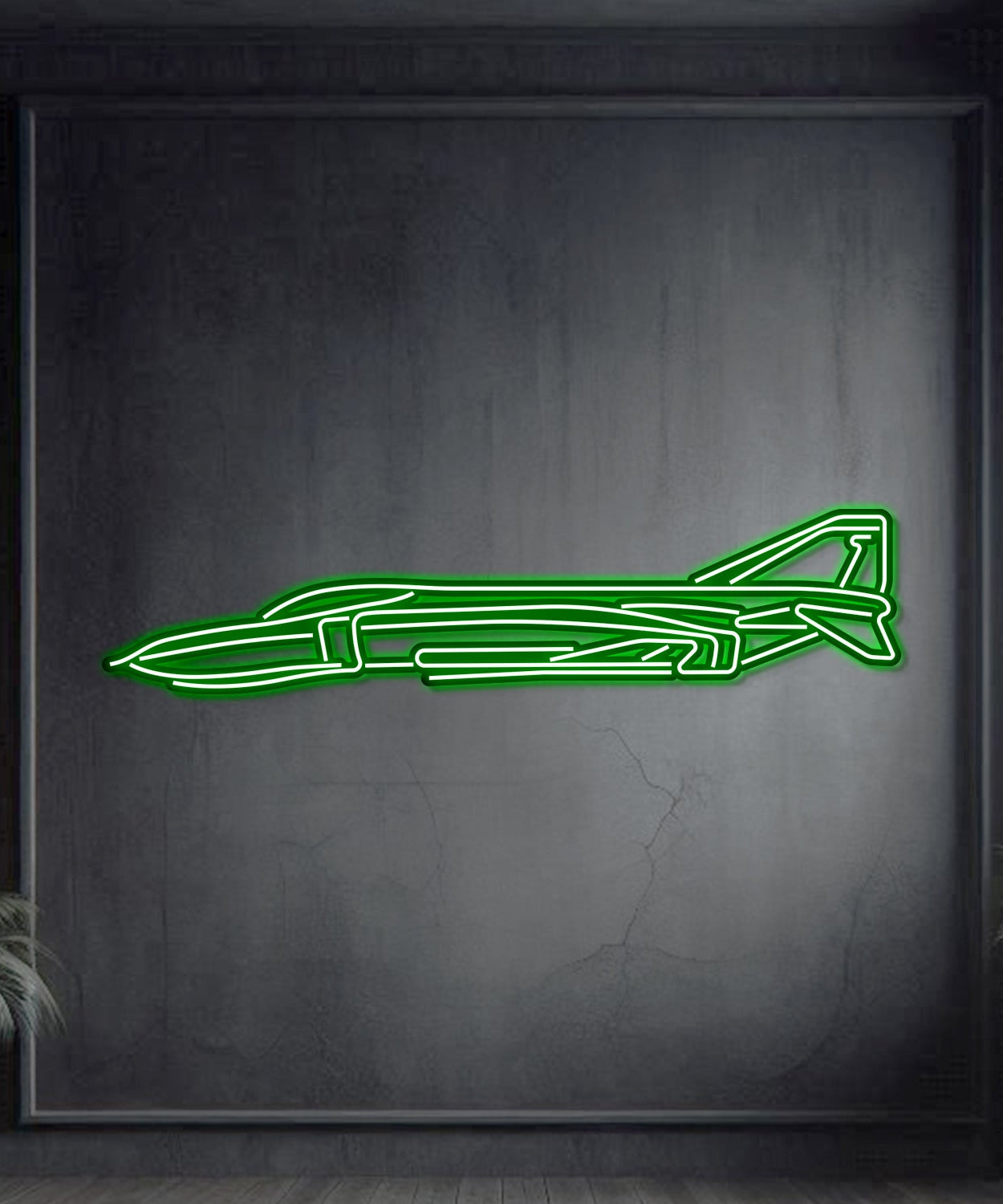 F-4C Phantom Metall-Neon-Flugzeug Wandkunst - NCN0033
