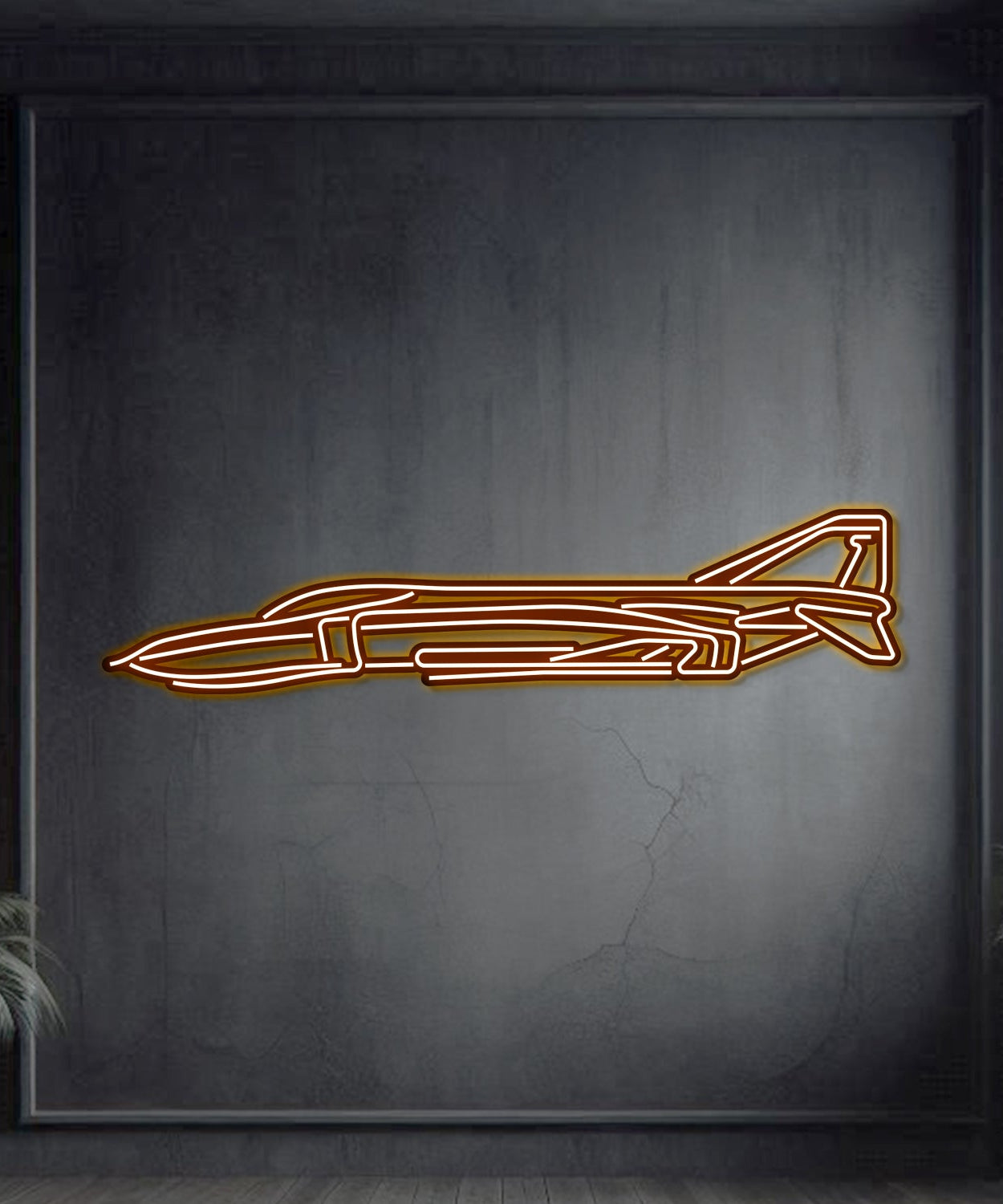 F-4C Phantom Metall-Neon-Flugzeug Wandkunst - NCN0033