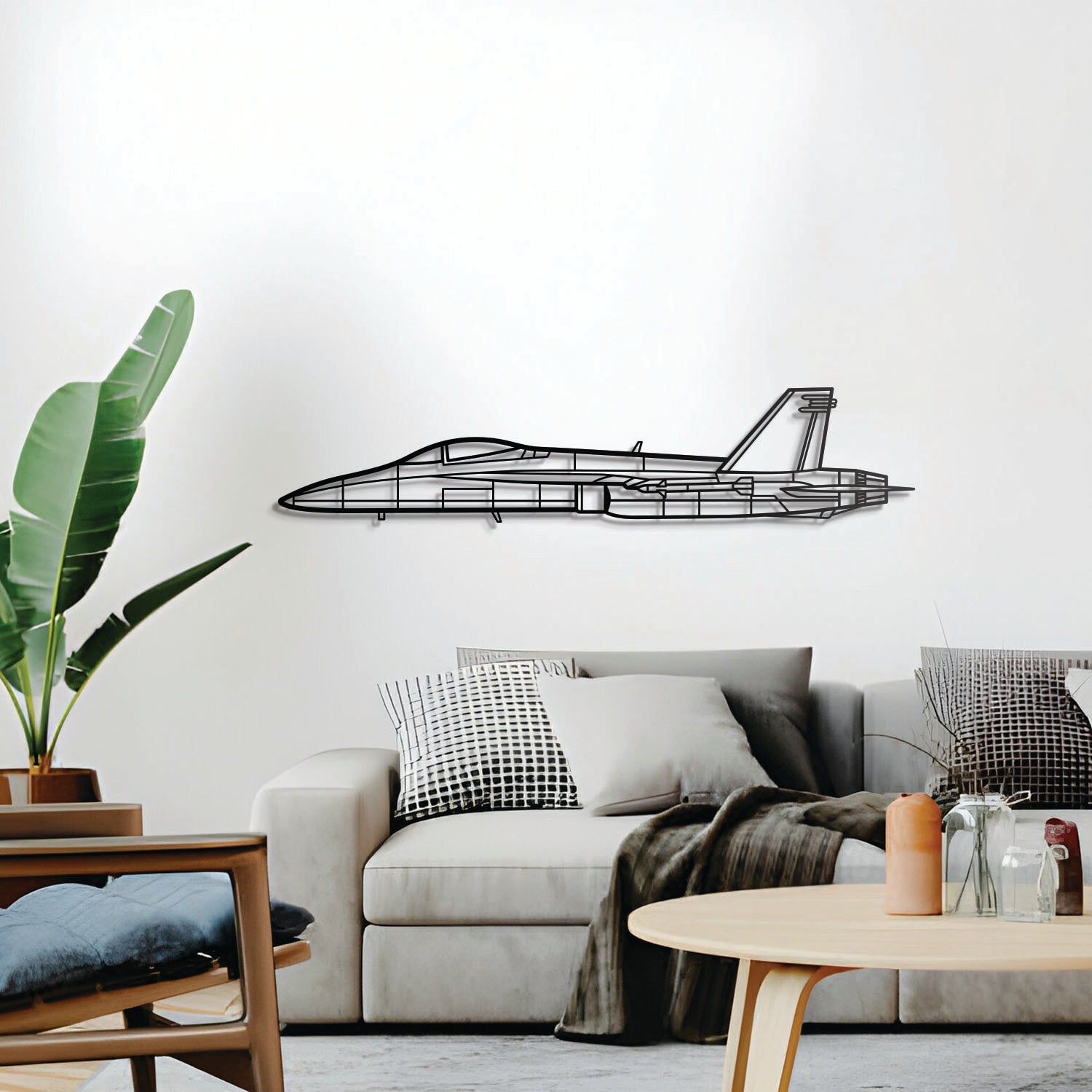FA18-C Hornet Metall-Flugzeug-Wandkunst - NCP0281