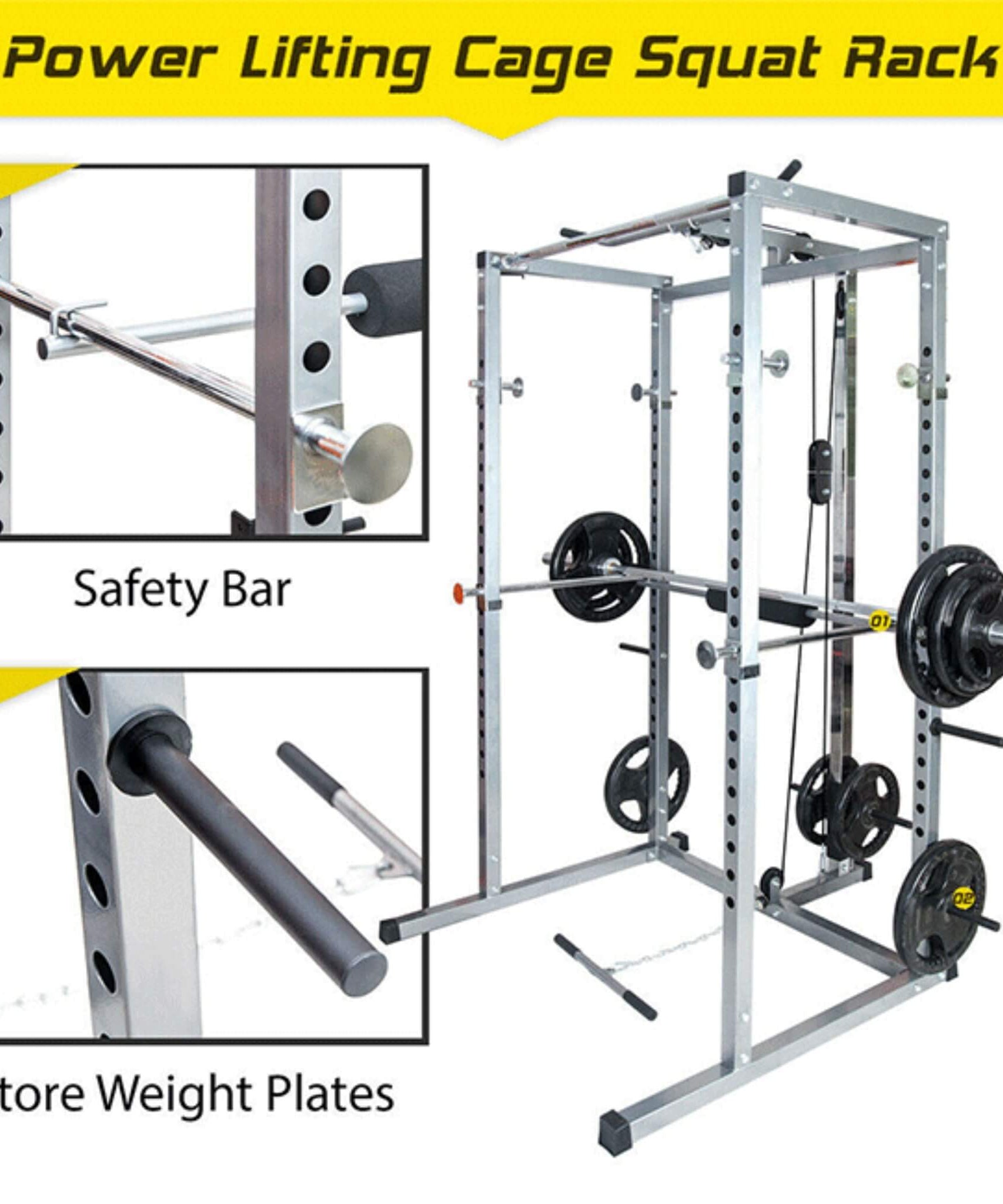 Merax Multi-Functional Olympic Power Squat Rack Cage For Home & Gym (SAK98719)