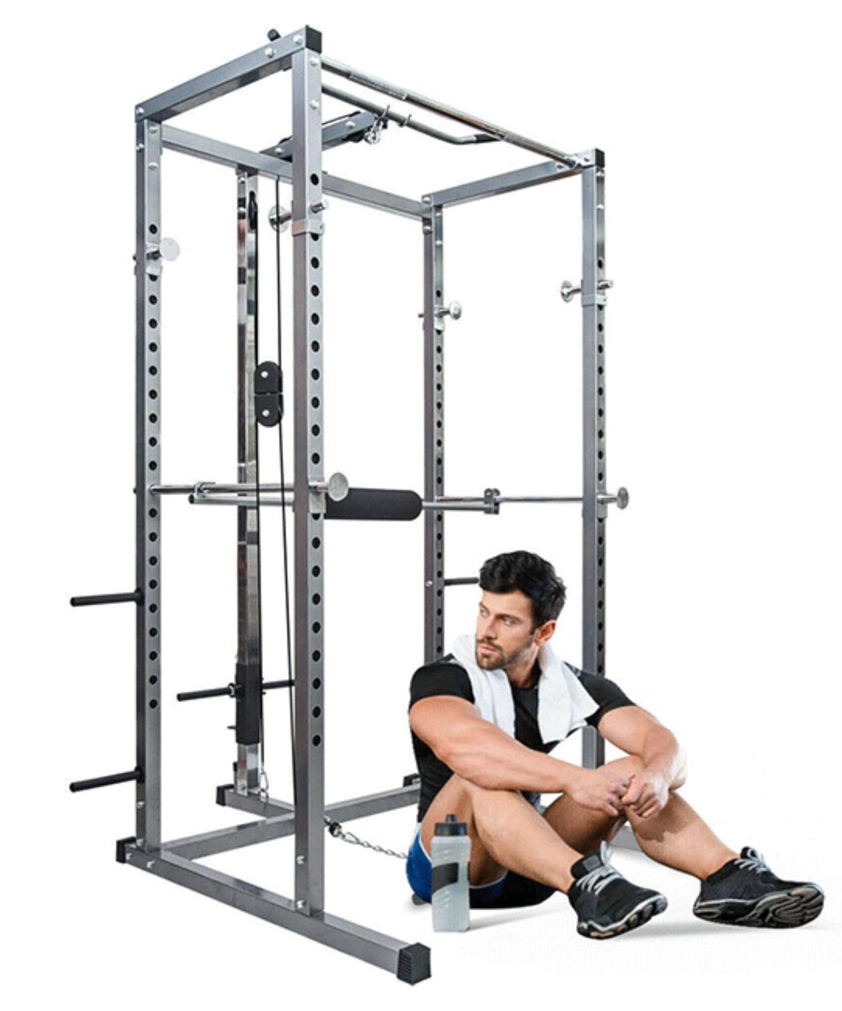 Merax Multi-Functional Olympic Power Squat Rack Cage For Home & Gym (SAK98719)