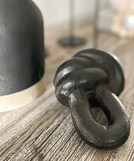 Klobige Metallknoten-Deko, 2er-Set