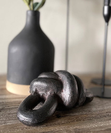 Klobige Metallknoten-Deko, 2er-Set