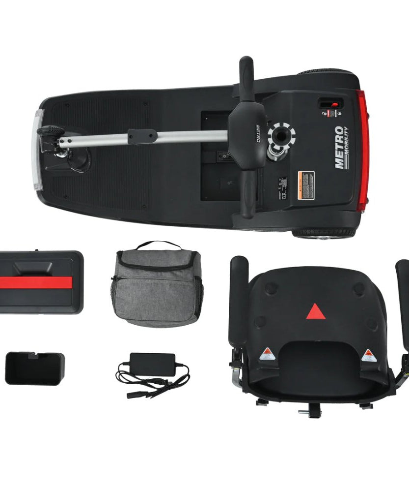 Metro Mobility Air Classic Electric 24V/12AH 250W Airline Approved Portable Folding Mobility Scooter, 265LBS (SAK96425)