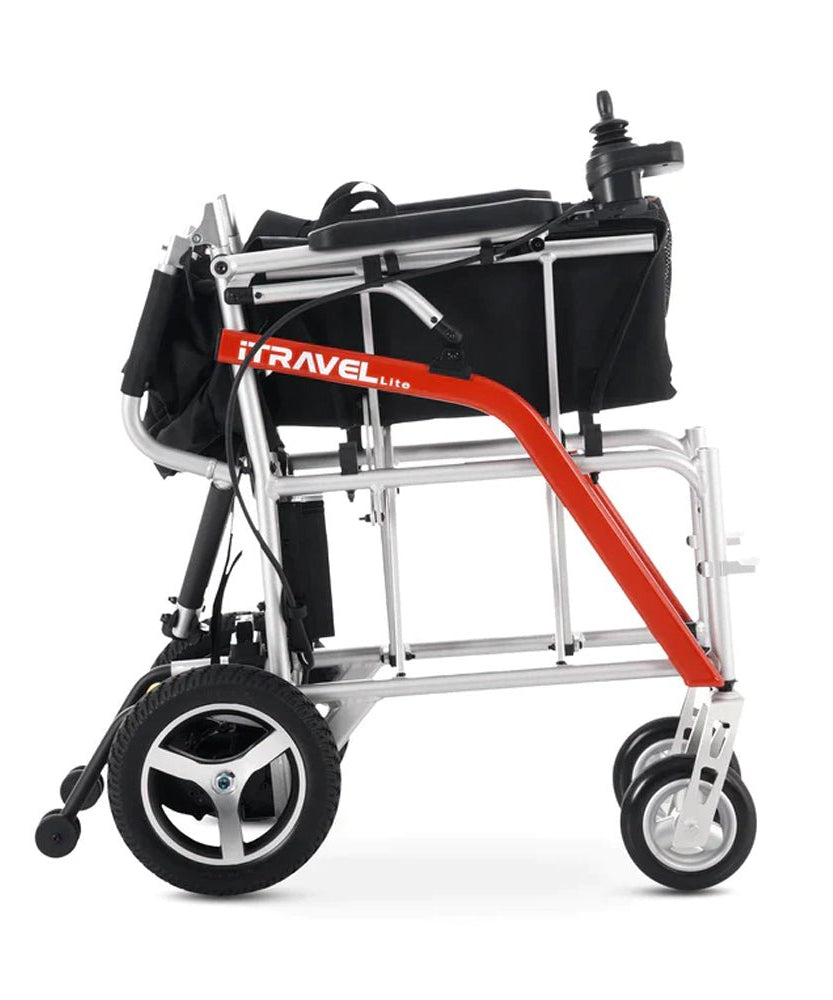 Metro Mobility iTravel Lite 24V/10AH 200W Premium Portable Folding Power Wheelchair, 220LBS (SAK97362)