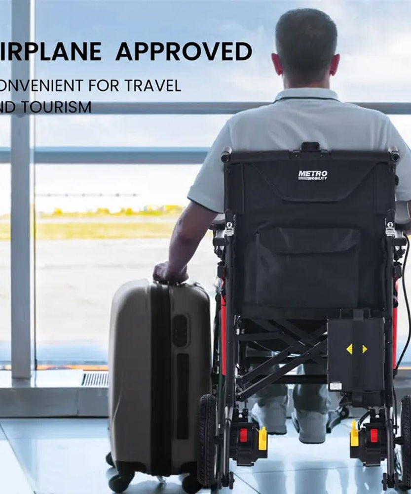 Metro Mobility iTravel Lite 24V/10AH 200W Premium Portable Folding Power Wheelchair, 220LBS (SAK97362)