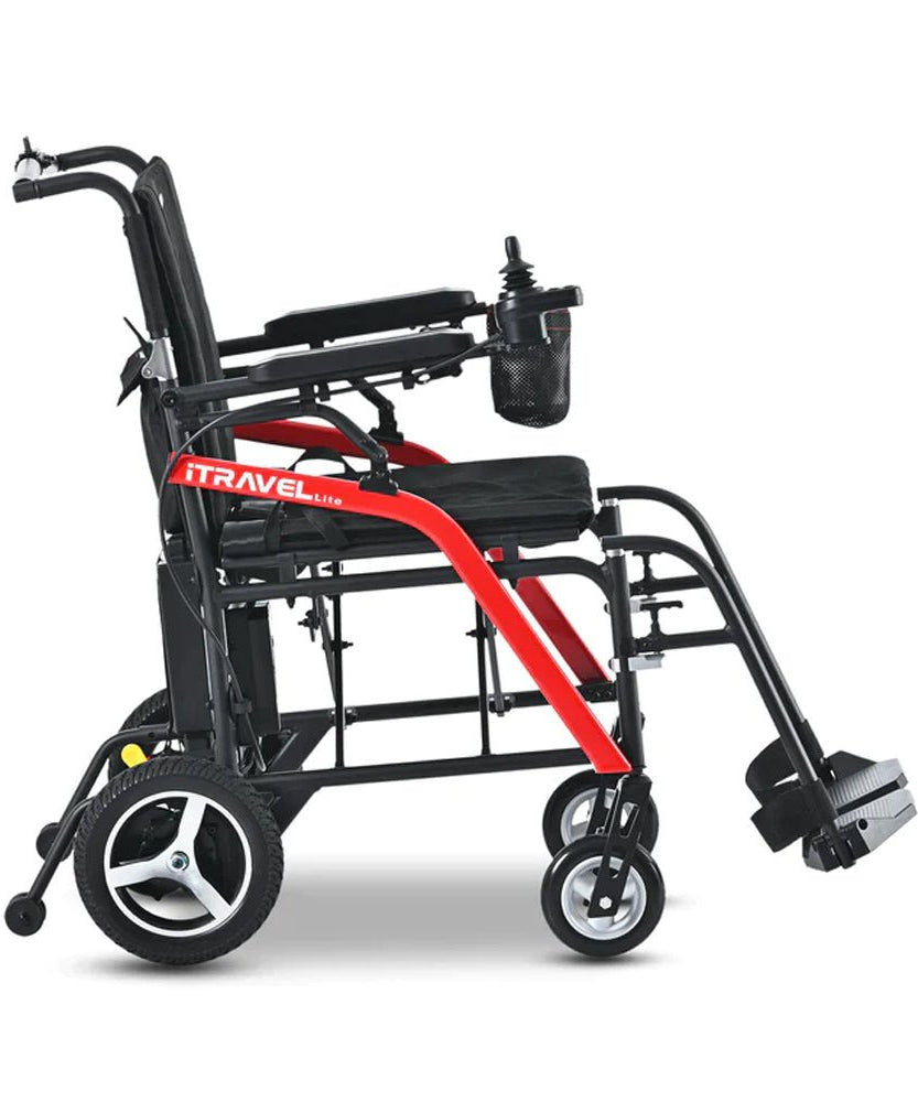 Metro Mobility iTravel Lite 24V/10AH 200W Premium Portable Folding Power Wheelchair, 220LBS (SAK97362)