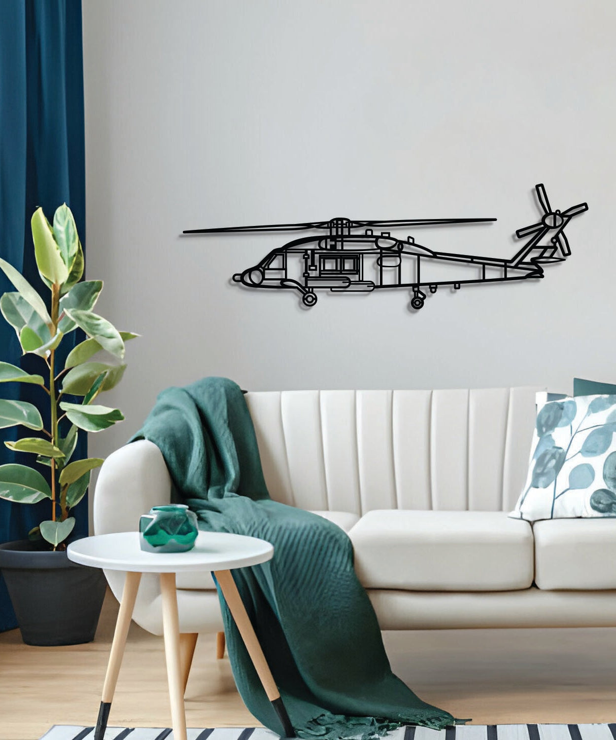 MH-60 Seahawk Metallflugzeug Wandkunst - NCP0583