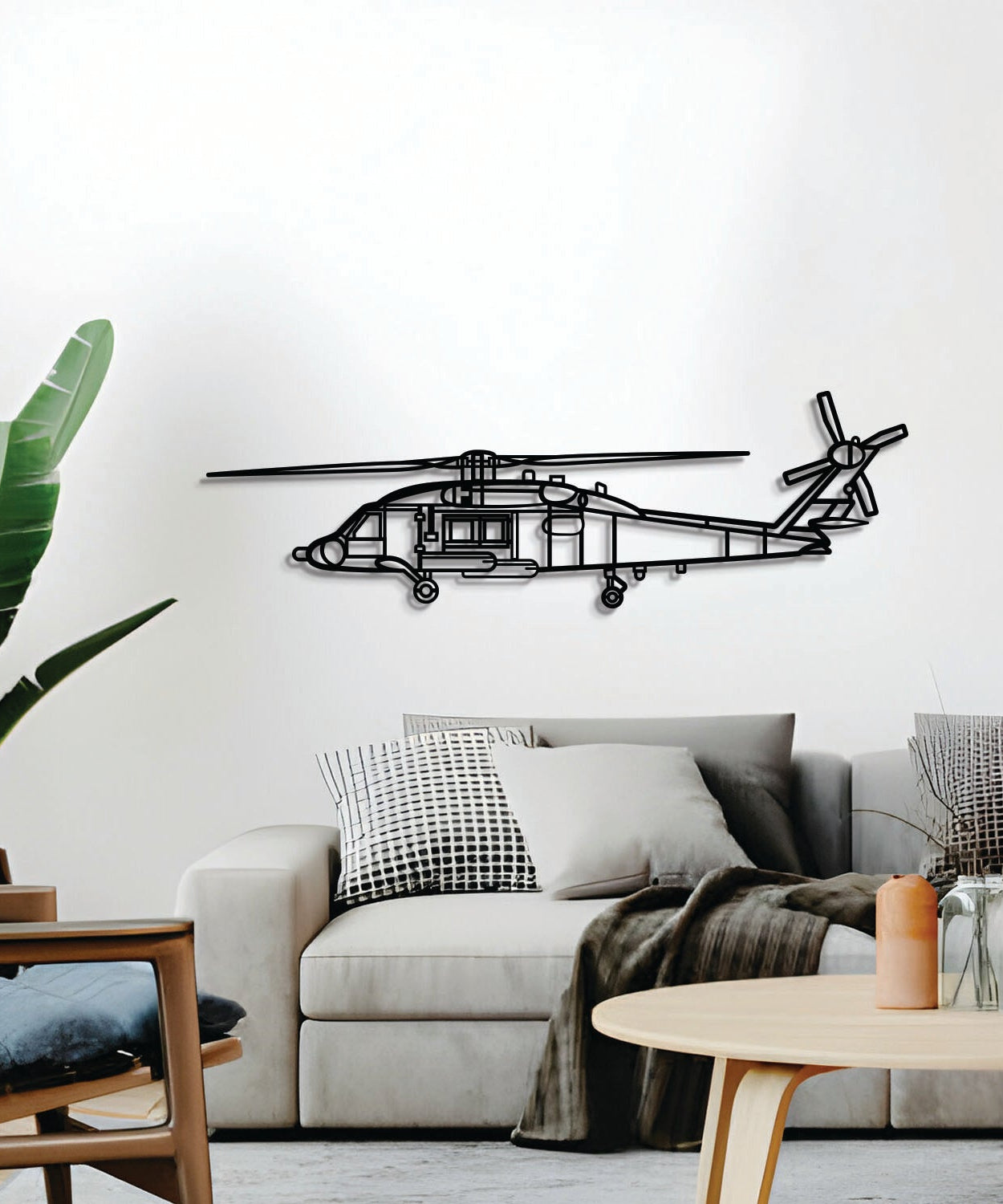 MH-60 Seahawk Metallflugzeug Wandkunst - NCP0583
