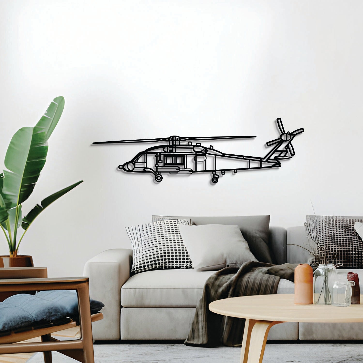 MH-60 Seahawk Metallflugzeug Wandkunst - NCP0583