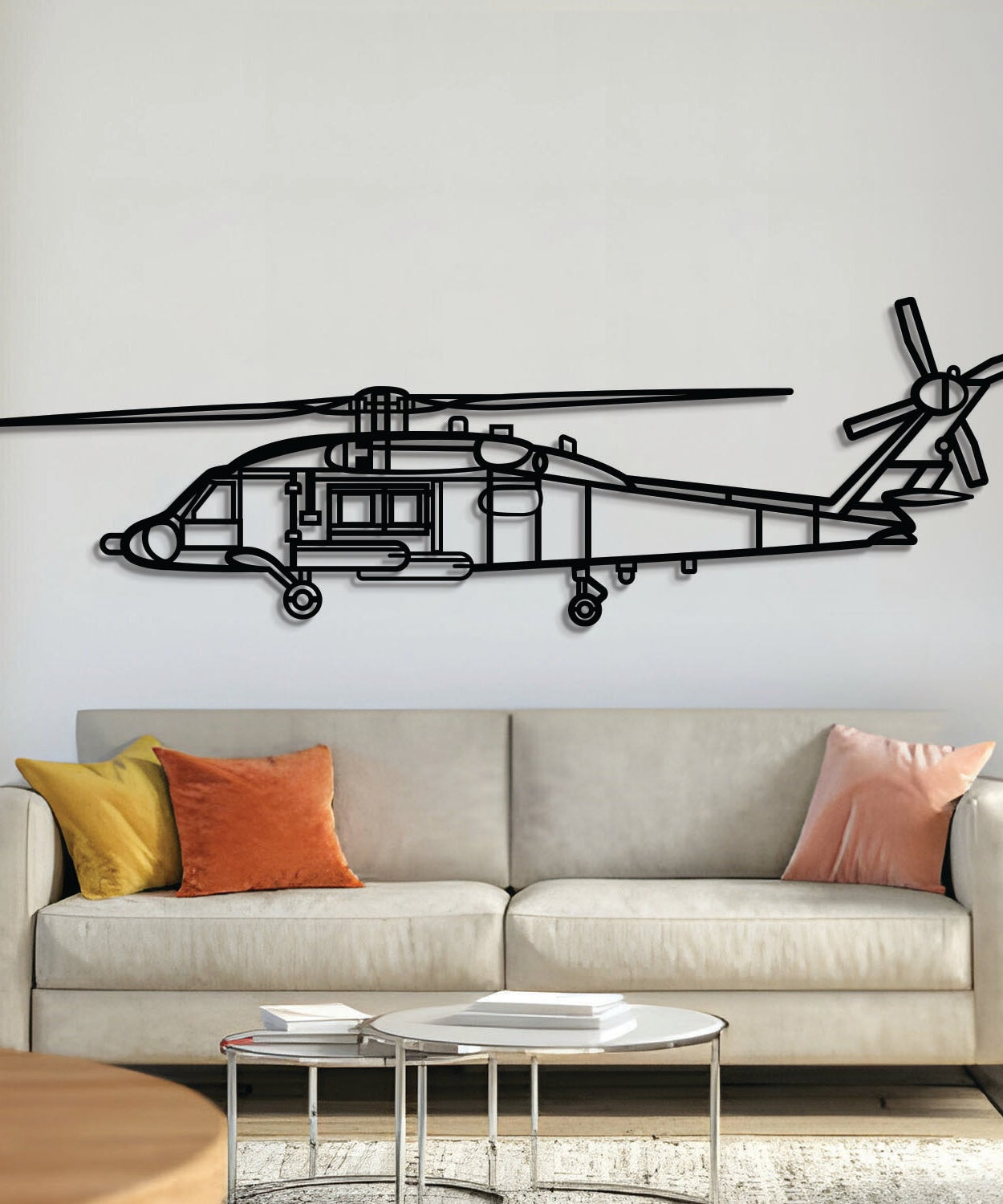 MH-60 Seahawk Metallflugzeug Wandkunst - NCP0583
