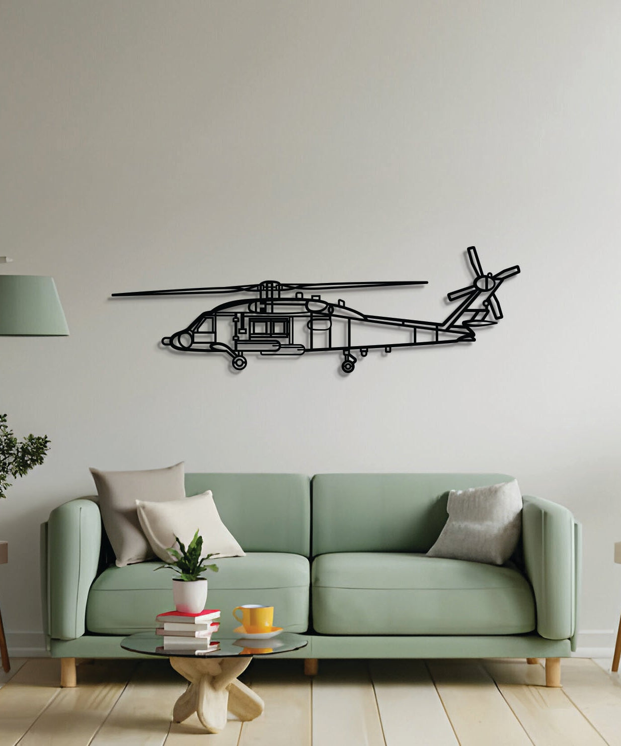 MH-60 Seahawk Metallflugzeug Wandkunst - NCP0583