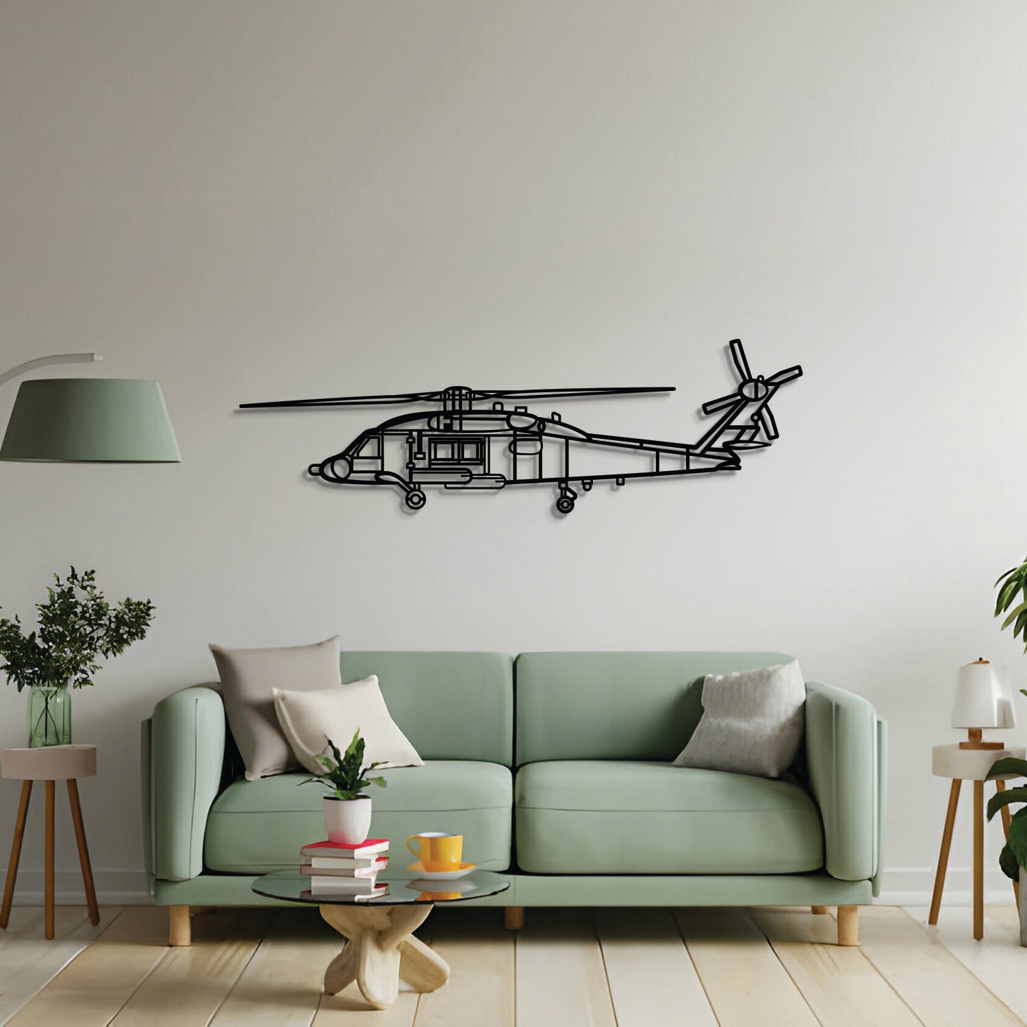 MH-60 Seahawk Metallflugzeug Wandkunst - NCP0583