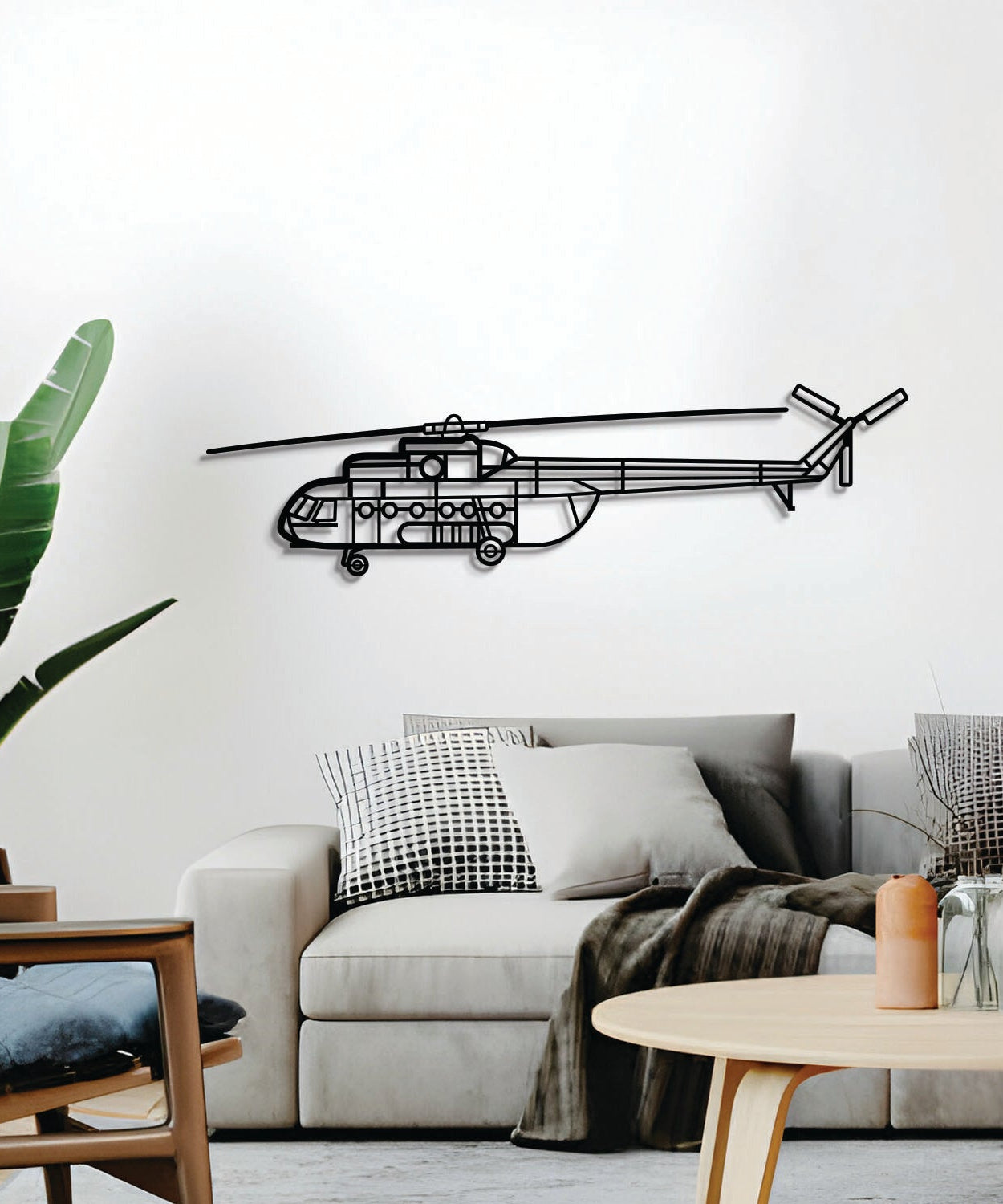 Mi-8 Metallflugzeug Wandkunst - NCP0584